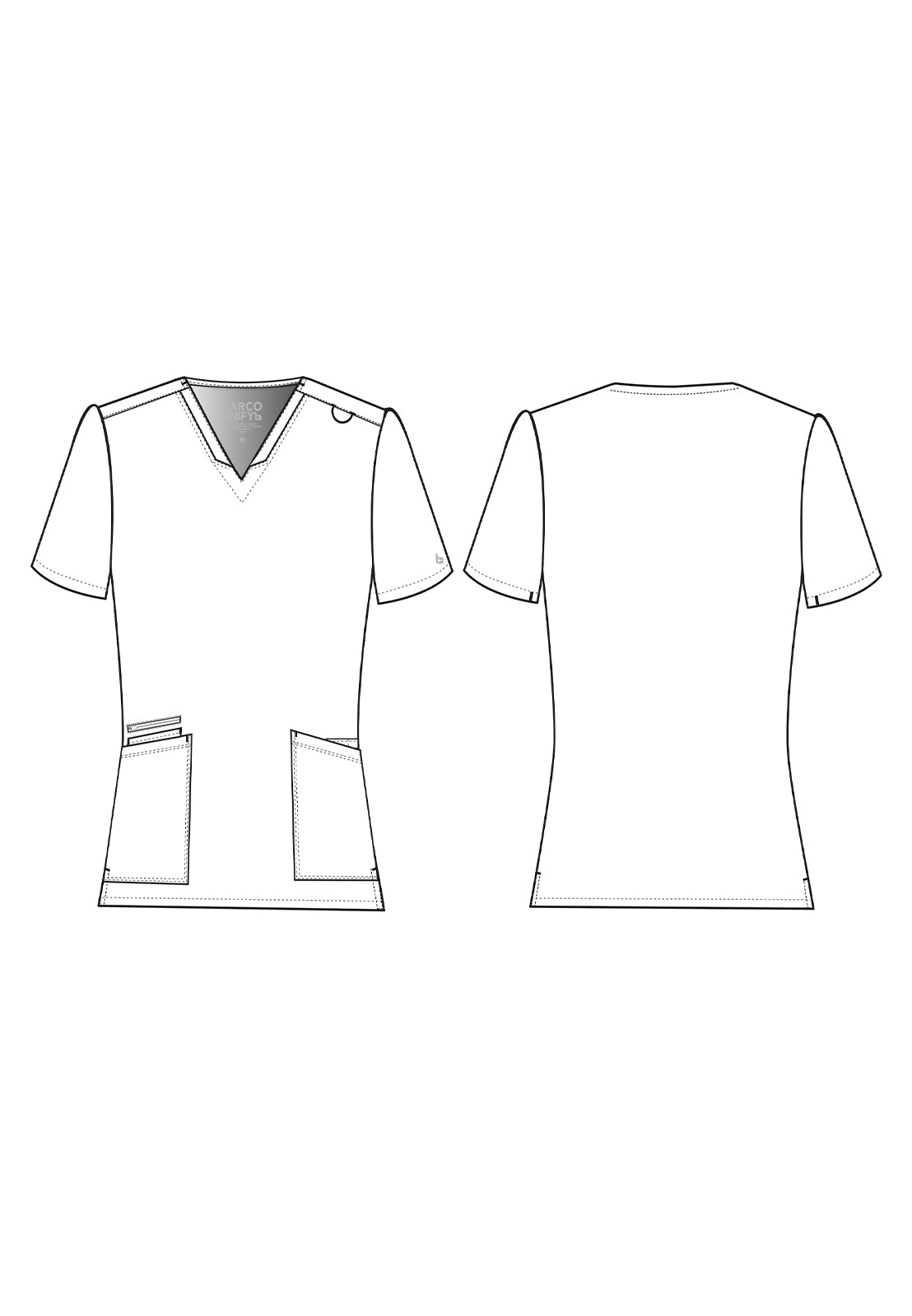 Women's Tool Strip Detail Top - BUT167 - New Royal