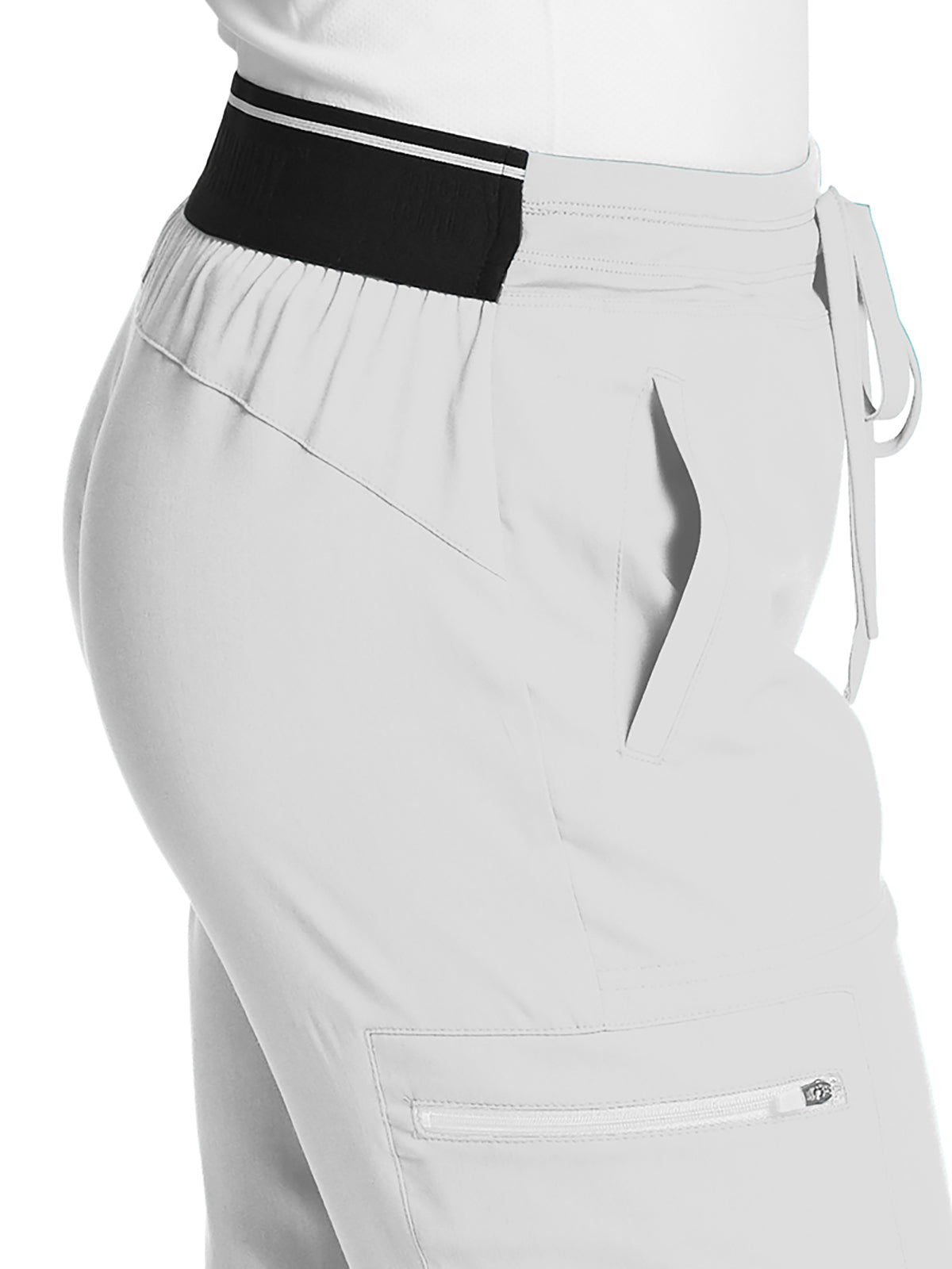 Women's Zip Cargo Pocket Kim Pant - GRSP500 - White