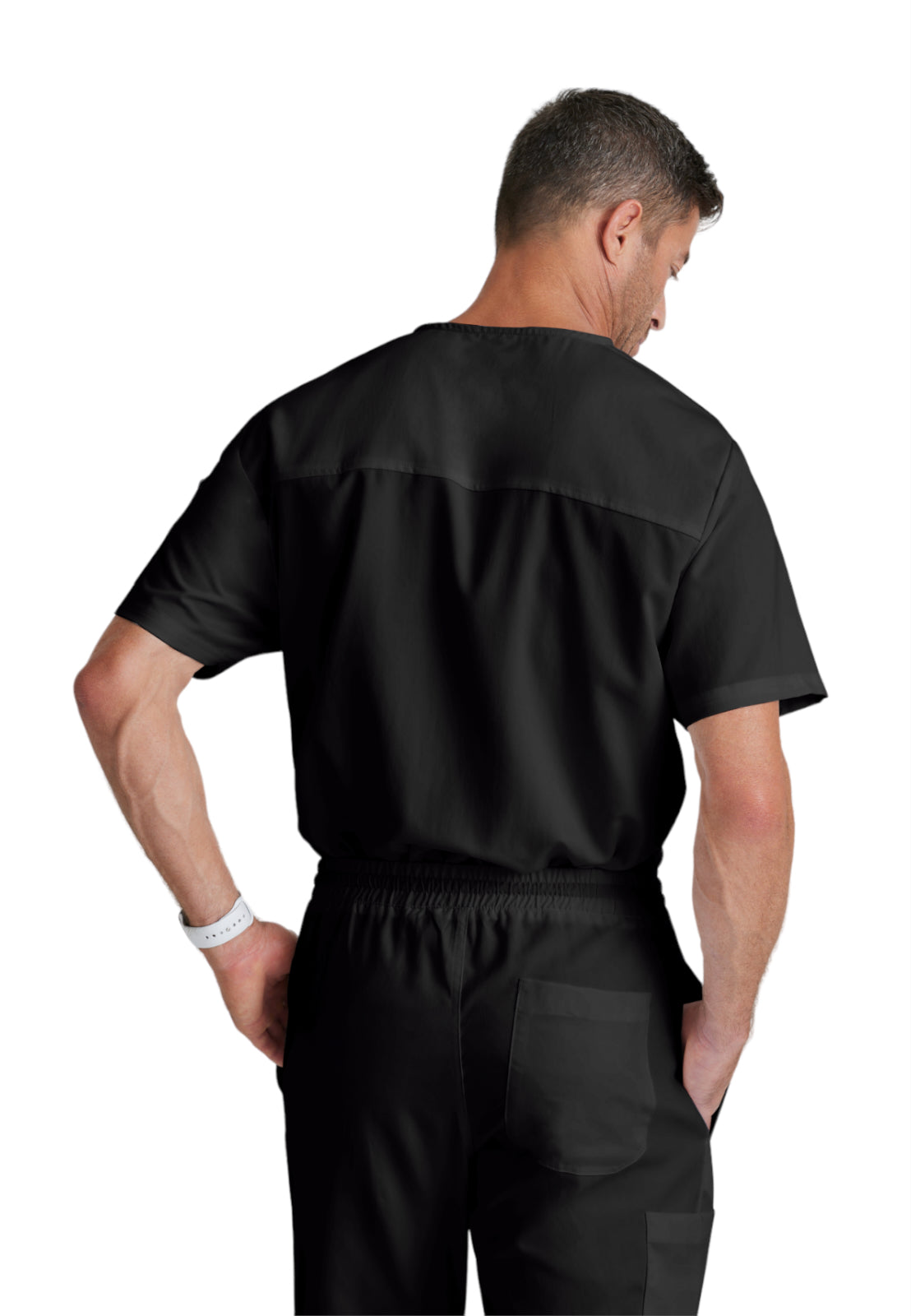 Men's V-Neck Evan Top - GRT091 - Black