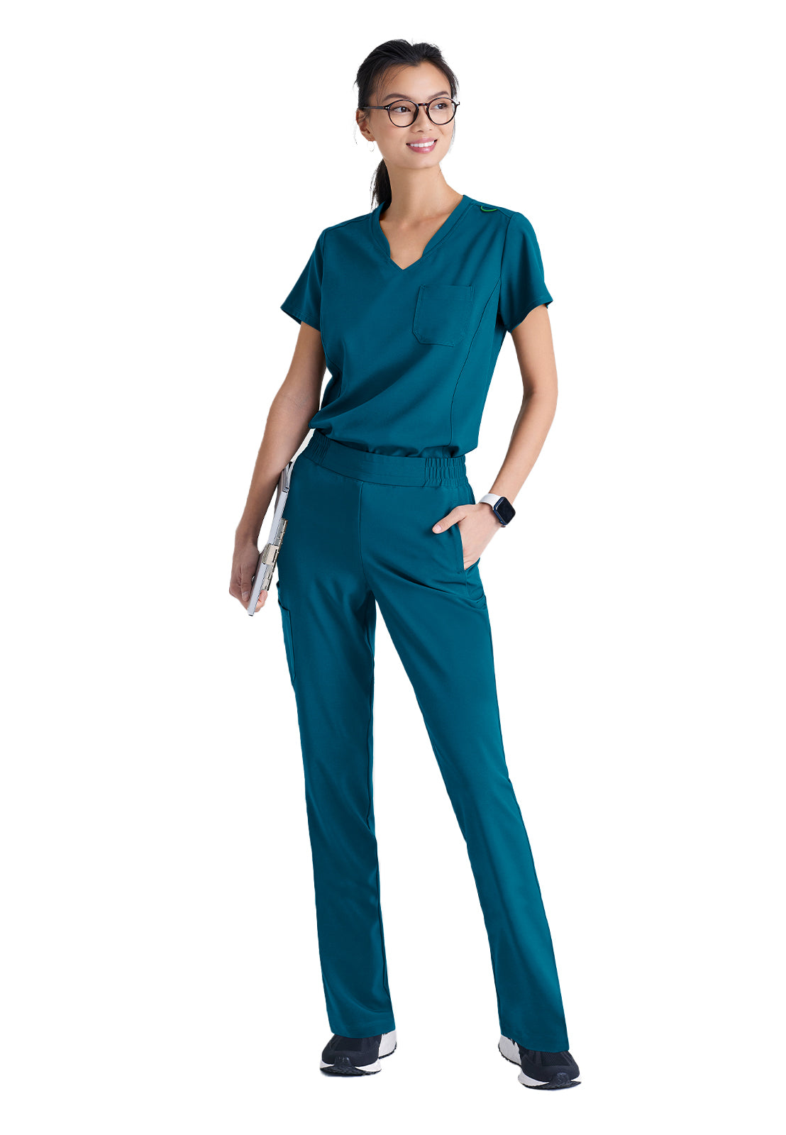 Women's Banded-V-Neck Sway Tuck-In Top - GSST181 - Bahama