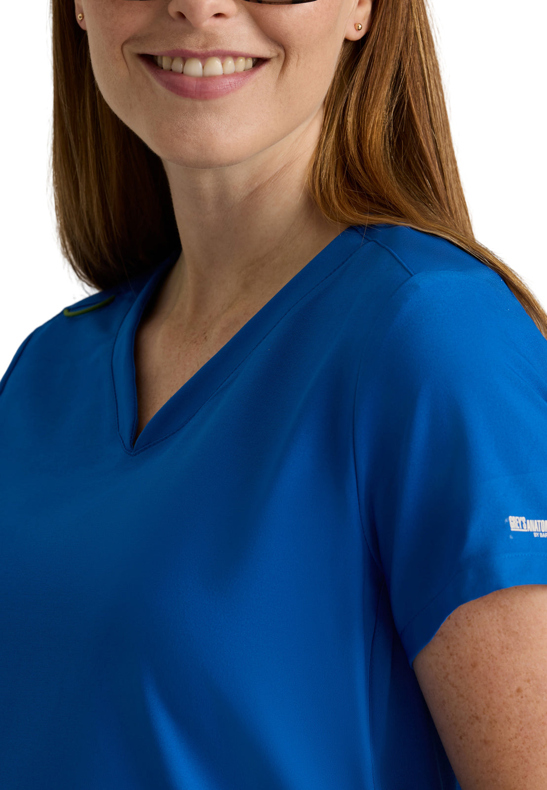 Women's Two Pocket V-Neck Promise Scrub Top - GSST262 - New Royal