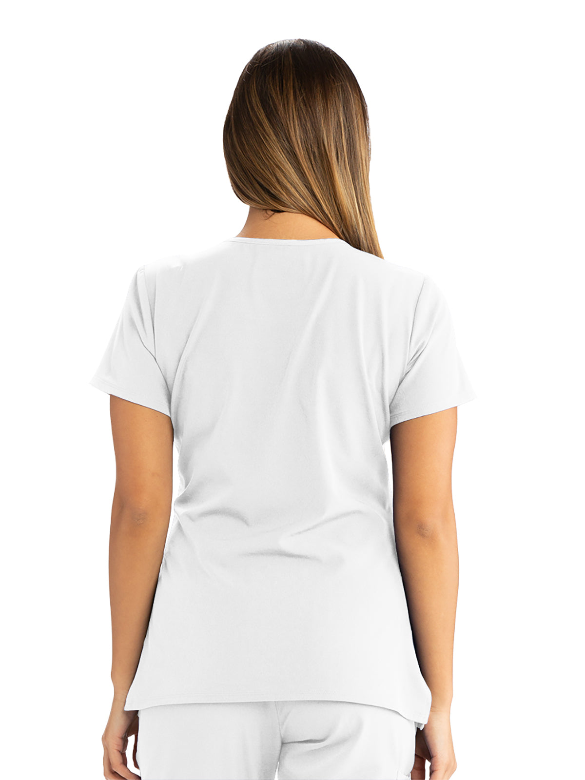 Skechers 3-Pocket V-Neck Surplice Reliance Scrub Top for Women - White