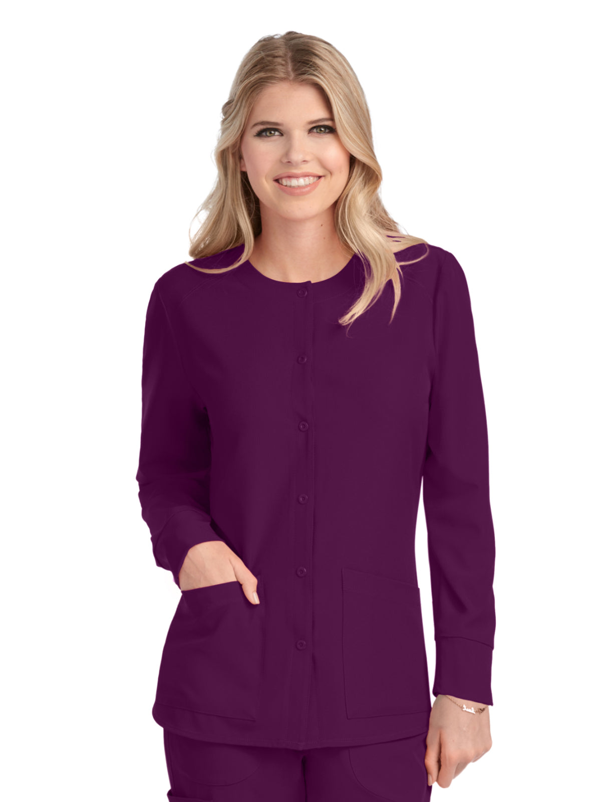Women's 2-Pocket Jacket - SK401 - Wine