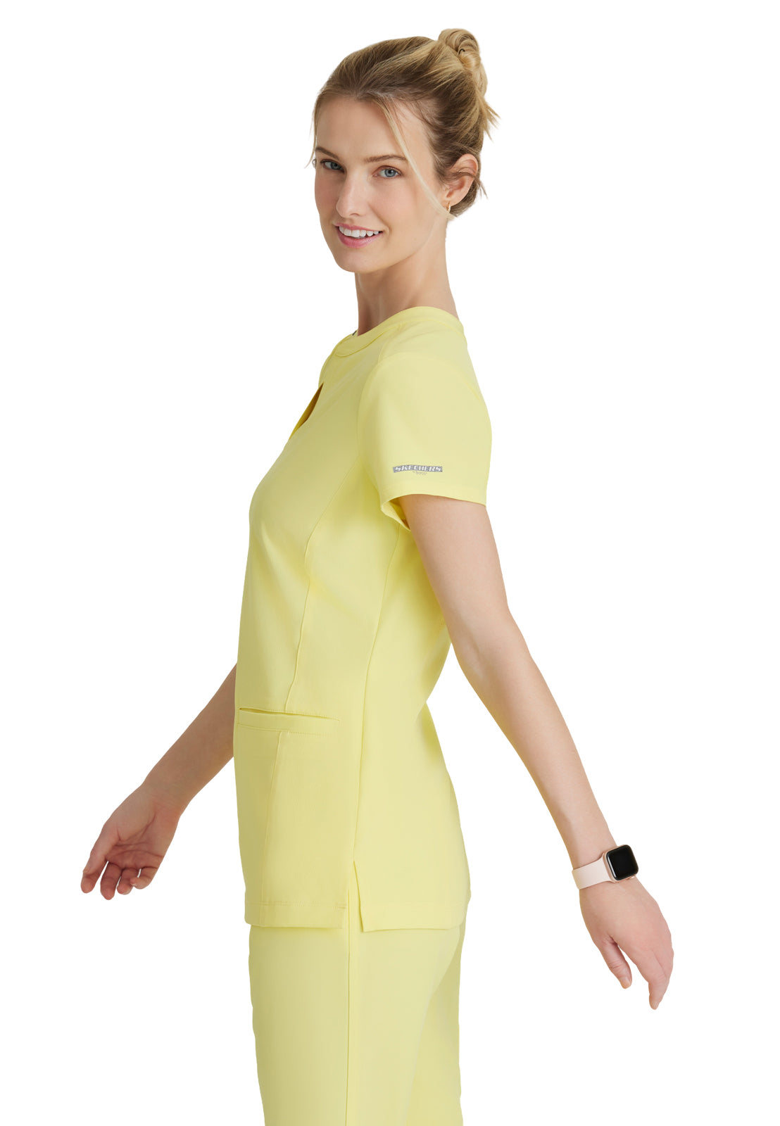 Women's Two Pocket V-Neck Coast Top - SKT259 - Lemon Glow