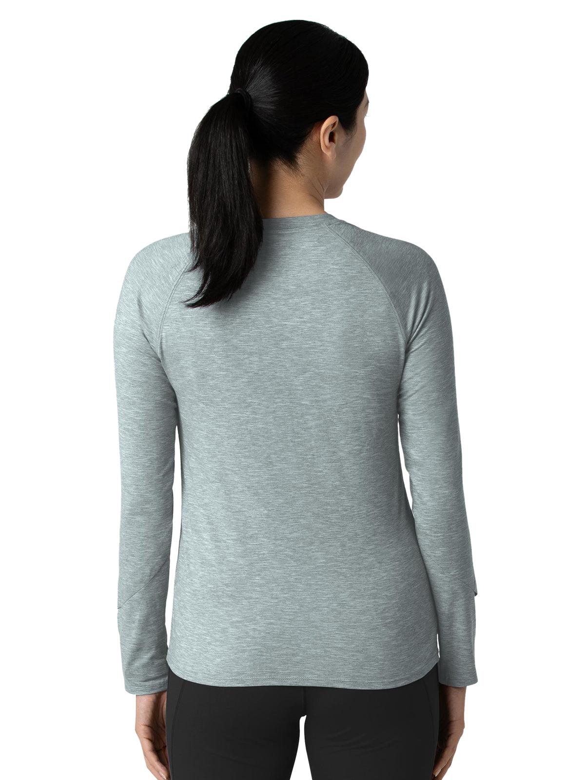 Women's Watch Window Long Sleeve Underscrub Tee - 2139 - Grey Heather