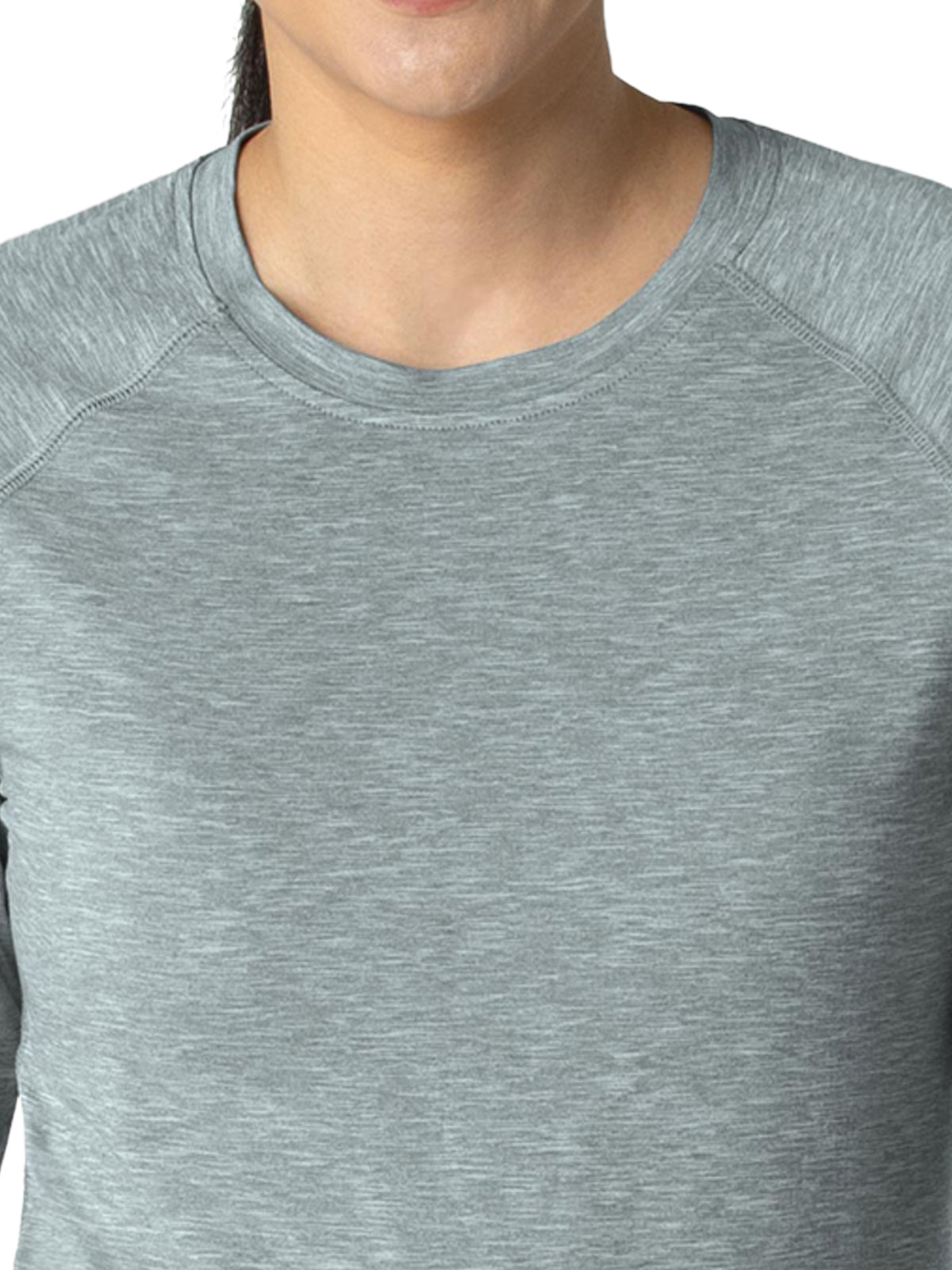 Women's Watch Window Long Sleeve Underscrub Tee - 2139 - Grey Heather