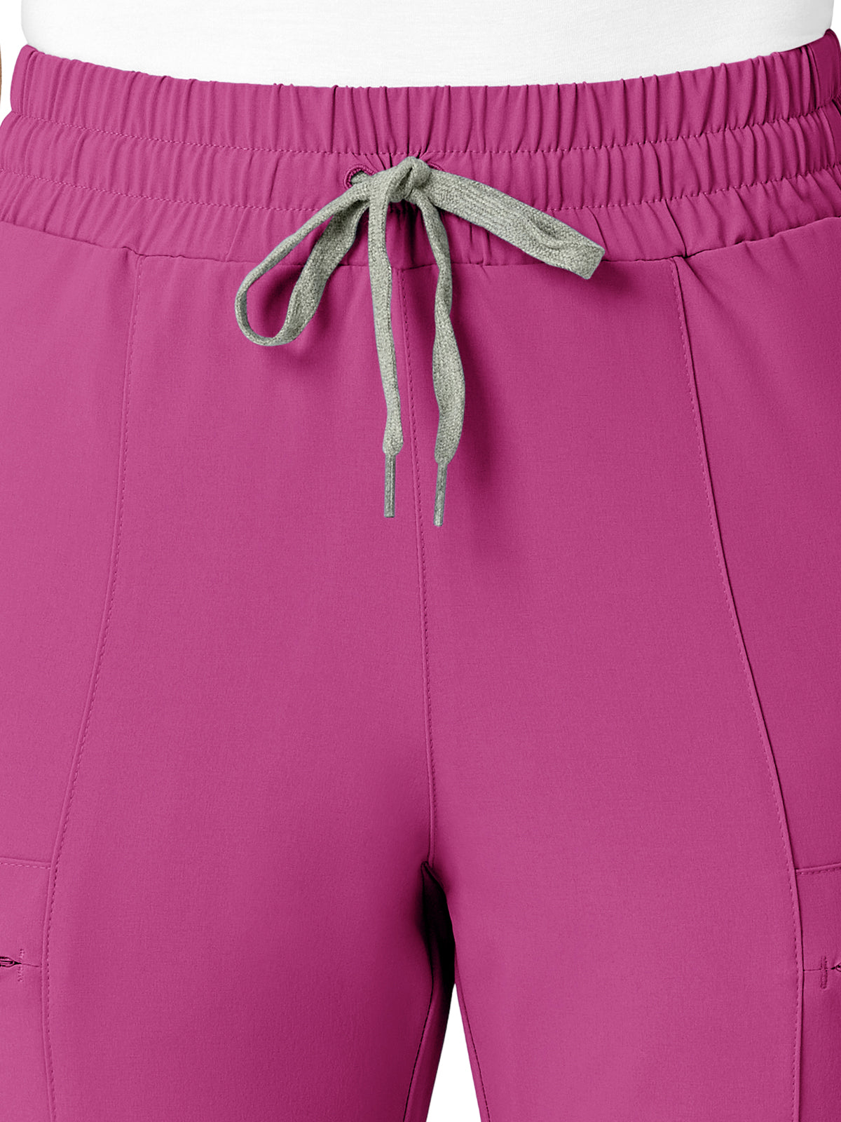 Women's Five-Pocket High Waist Slim Cargo Pant - 5334 - Raspberry