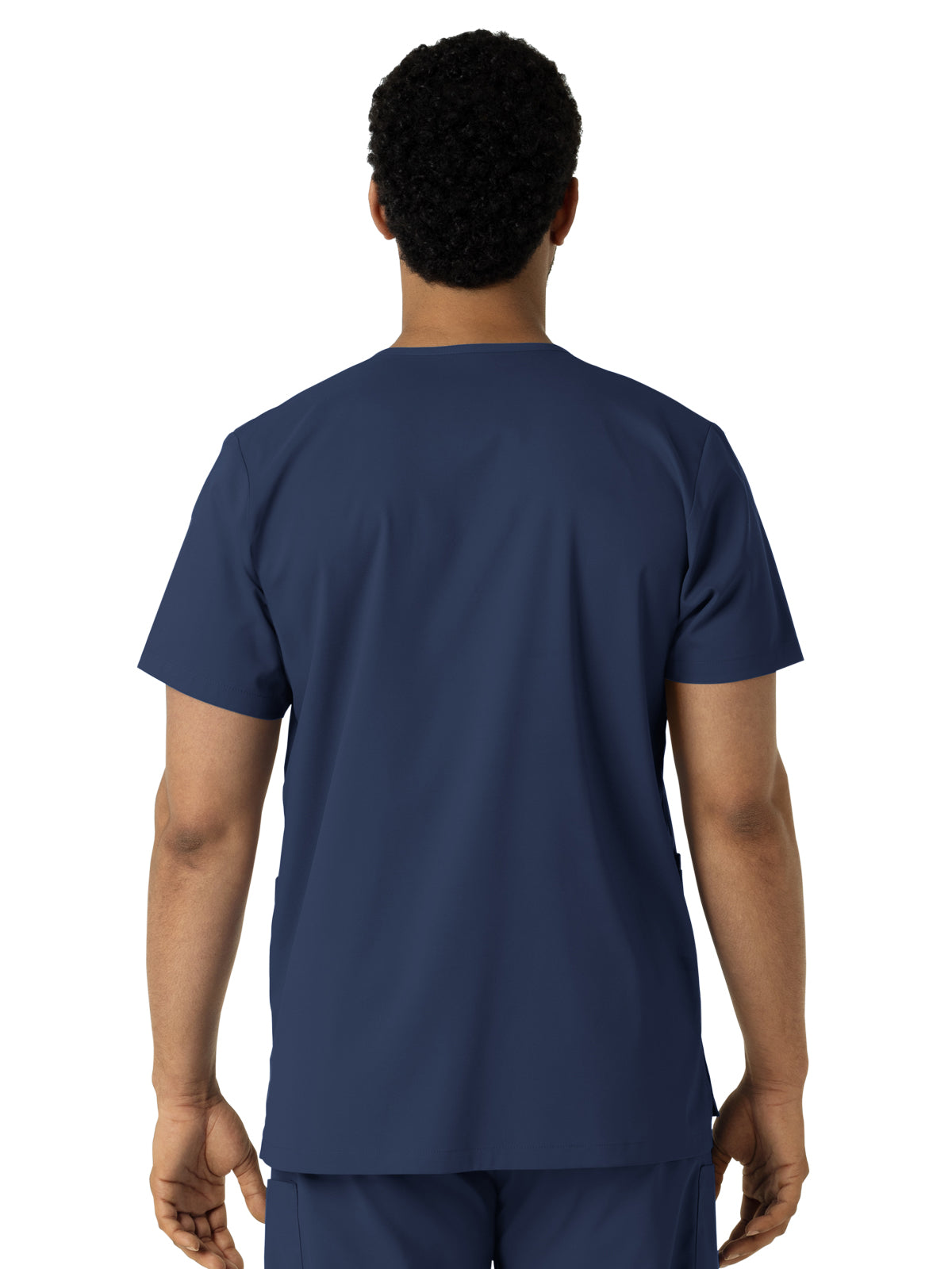 Unisex Three-Pocket V-Neck Top - 6051 - Navy