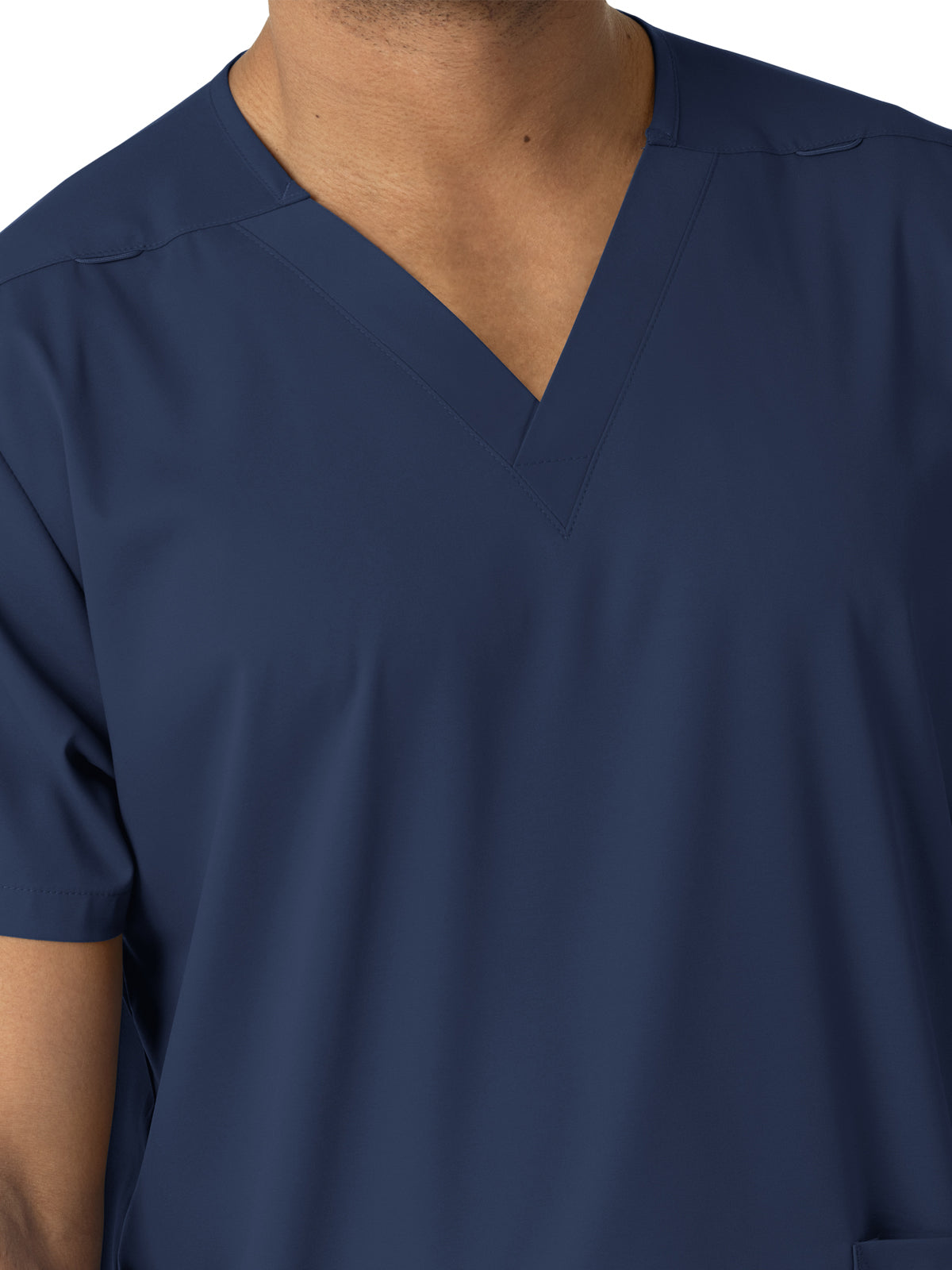 Unisex Three-Pocket V-Neck Top - 6051 - Navy