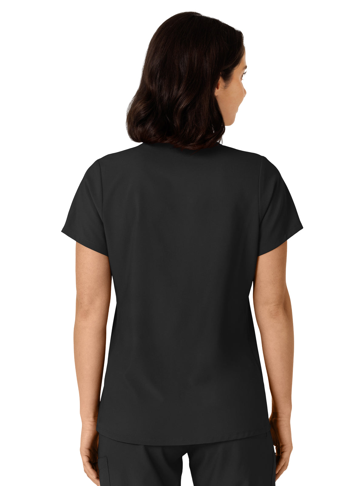 Women's Flex-n-Reach Side Panel V-Neck Top - 6145 - Black