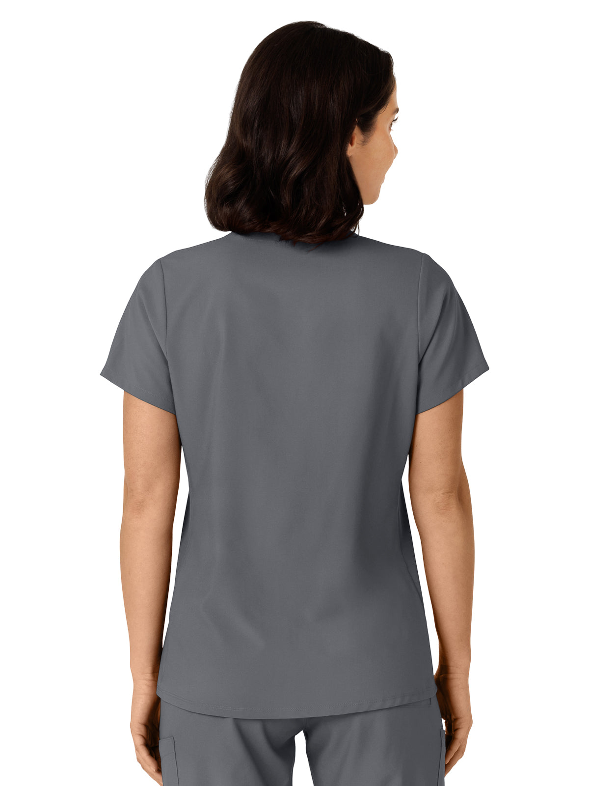 Women's Flex-n-Reach Side Panel V-Neck Top - 6145 - Pewter