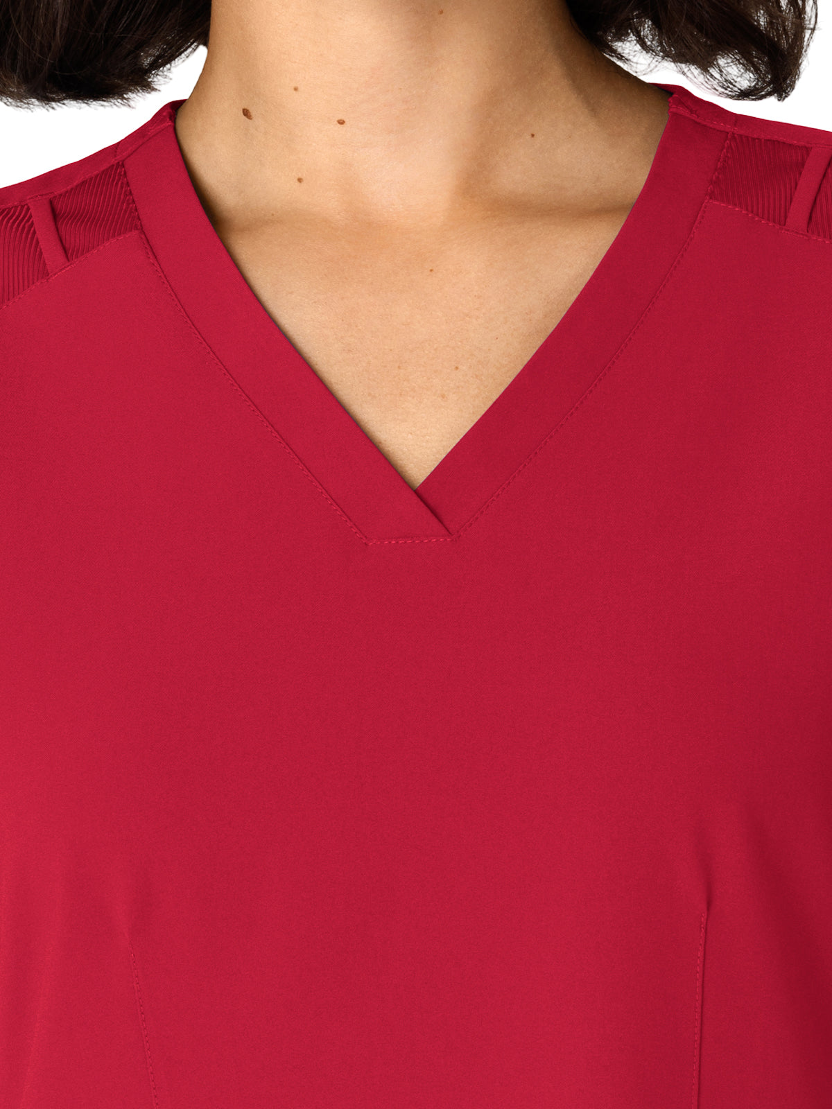 Women's Flex-n-Reach Side Panel V-Neck Top - 6145 - Red