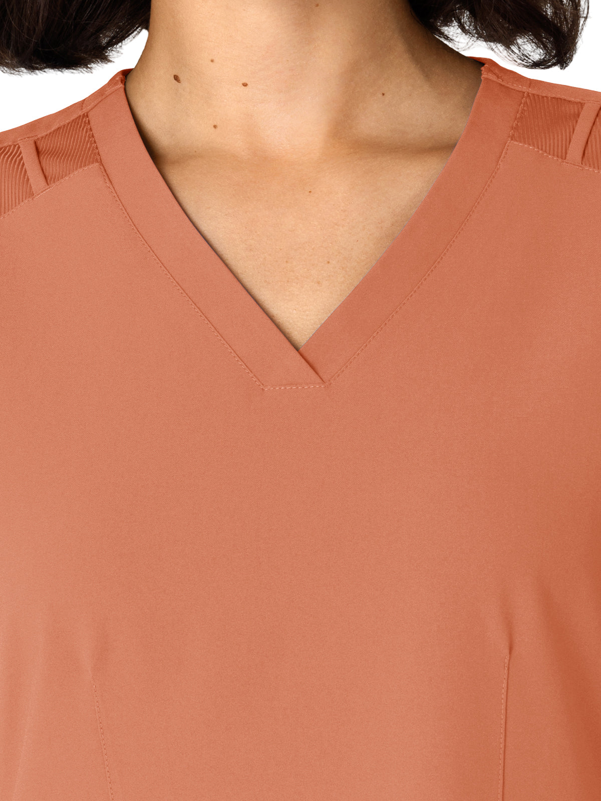 Women's Flex-n-Reach Side Panel V-Neck Top - 6145 - Terra Cotta
