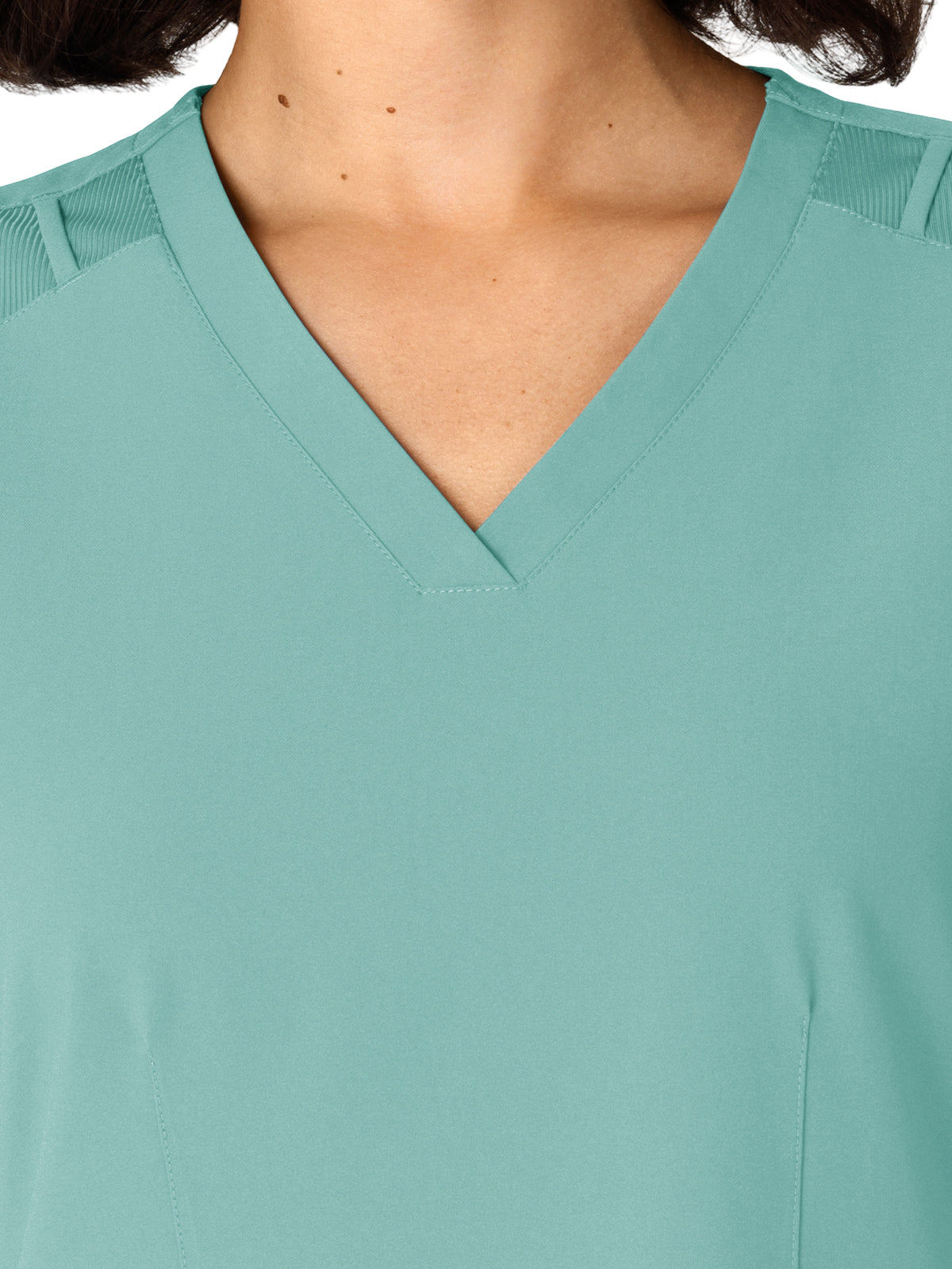 Women's Flex-n-Reach Side Panel V-Neck Top - 6145 - Turquoise