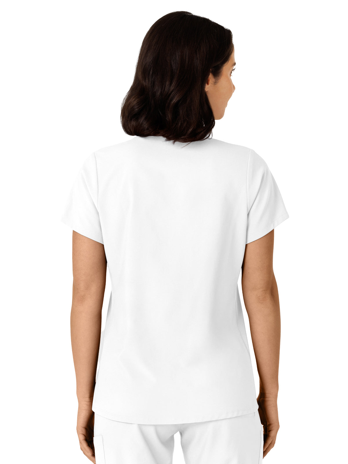 Women's Flex-n-Reach Side Panel V-Neck Top - 6145 - White
