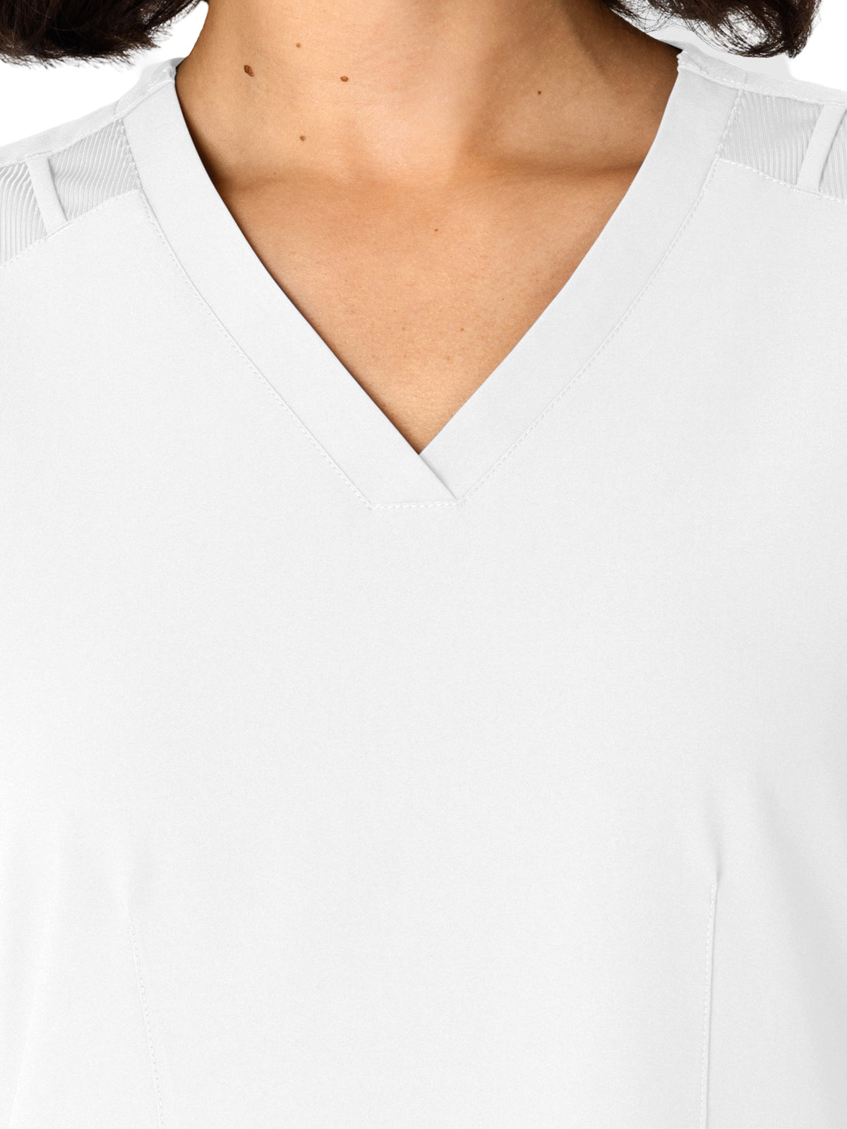 Women's Flex-n-Reach Side Panel V-Neck Top - 6145 - White