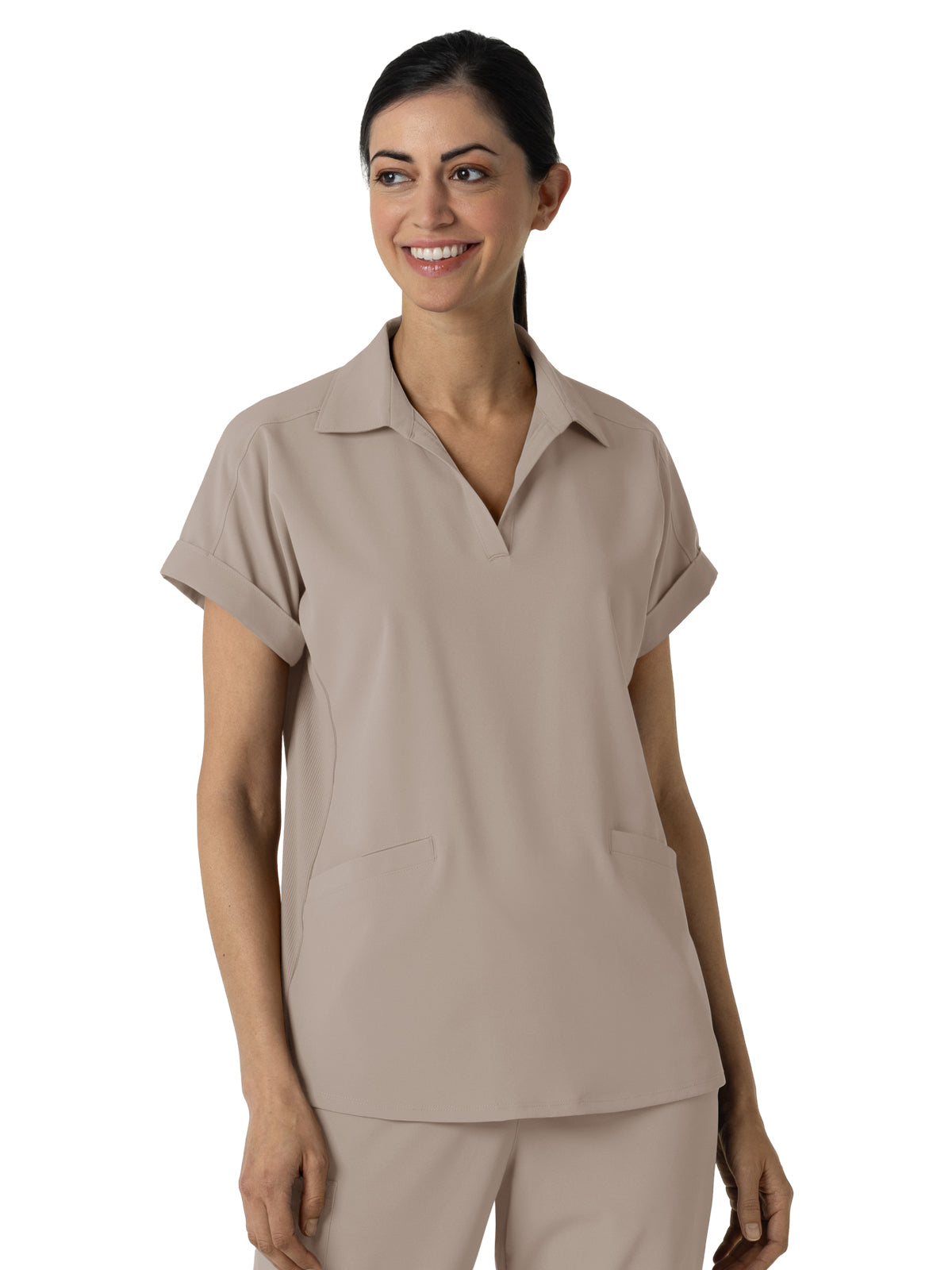 Women’s Two-Pocket Flex-n-Reach Collared Top - 6934 - Haze