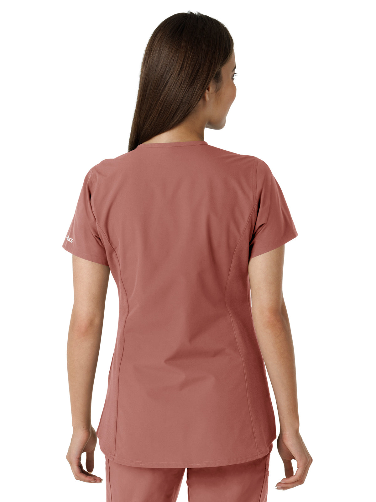 Women's Notch Neck Tunic Knit Panel Top - C12413 - Wildrose