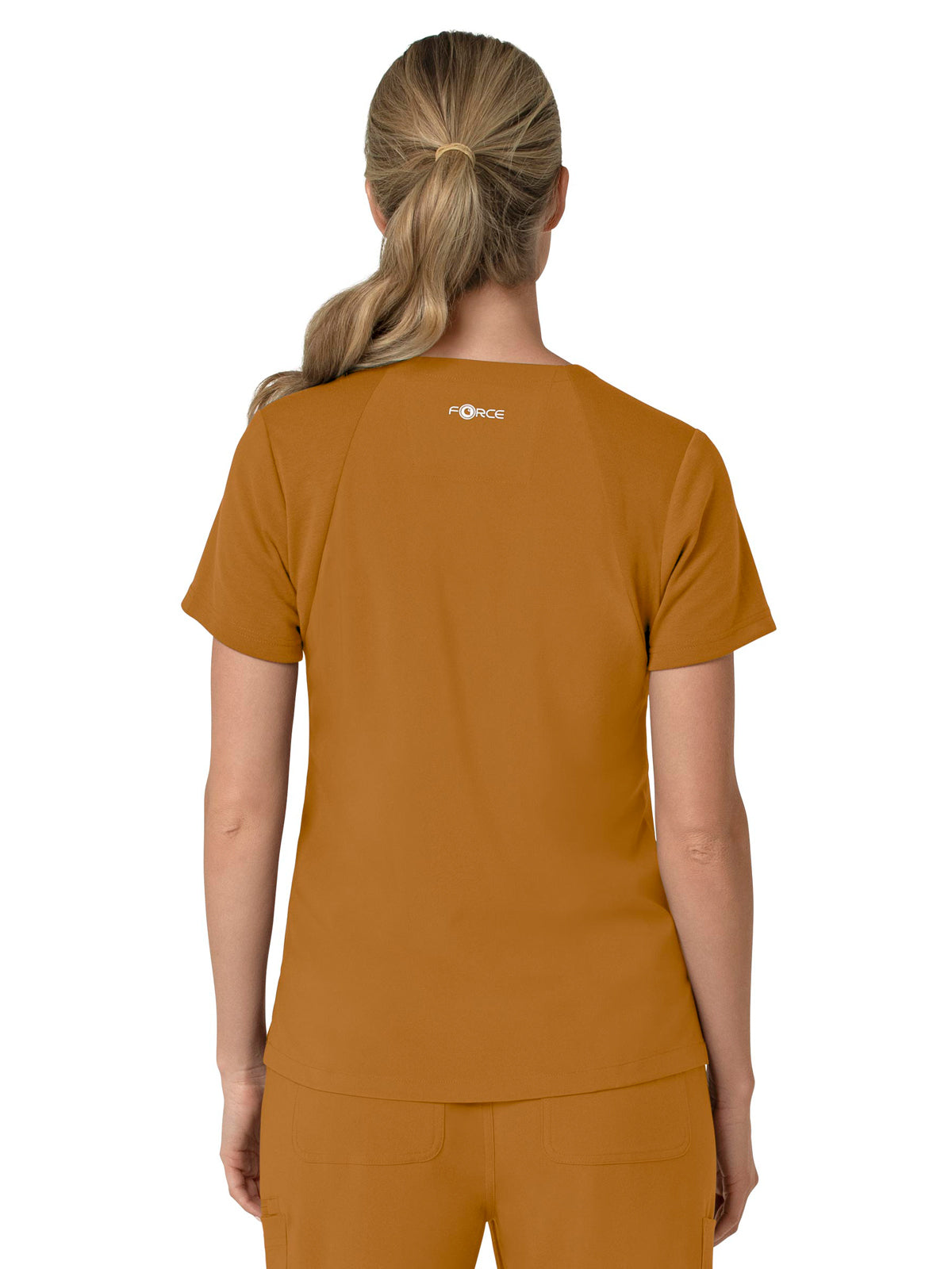 Women's Three-Pocket Flex Panel V-Neck Top - C13210 - Fox Brown