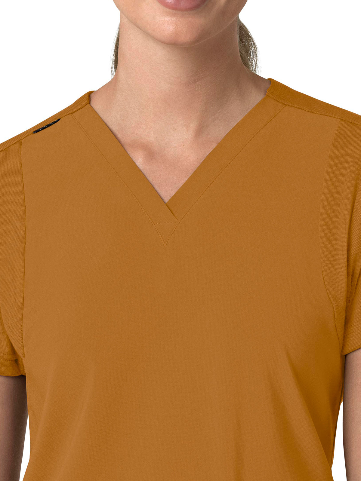 Women's Three-Pocket Flex Panel V-Neck Top - C13210 - Fox Brown