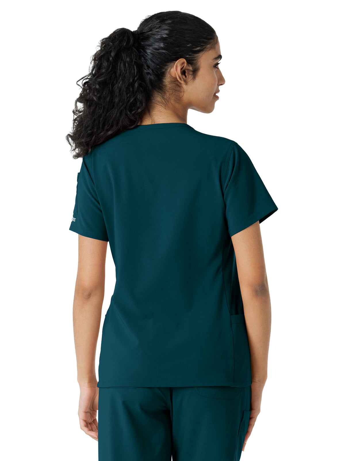 Women's Knit Panel Top - C13310 - Caribbean