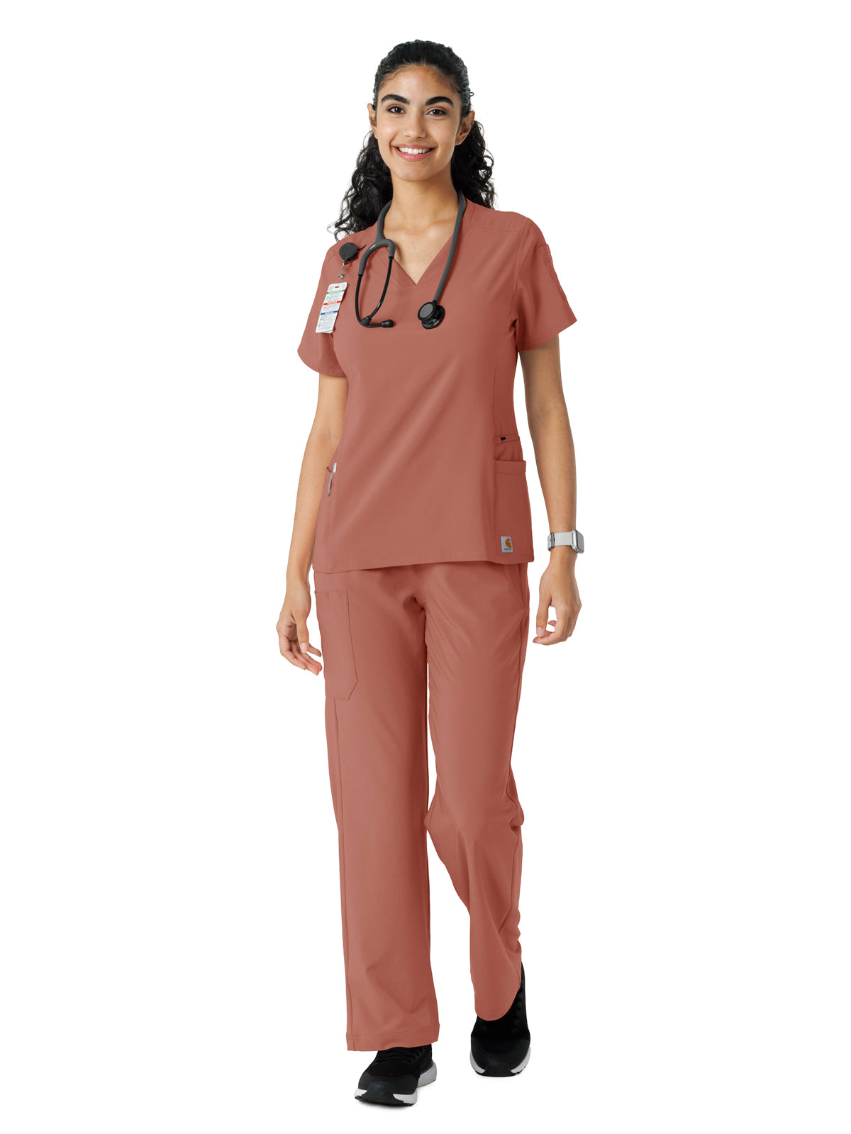 Women's Knit Panel Top - C13310 - Wildrose