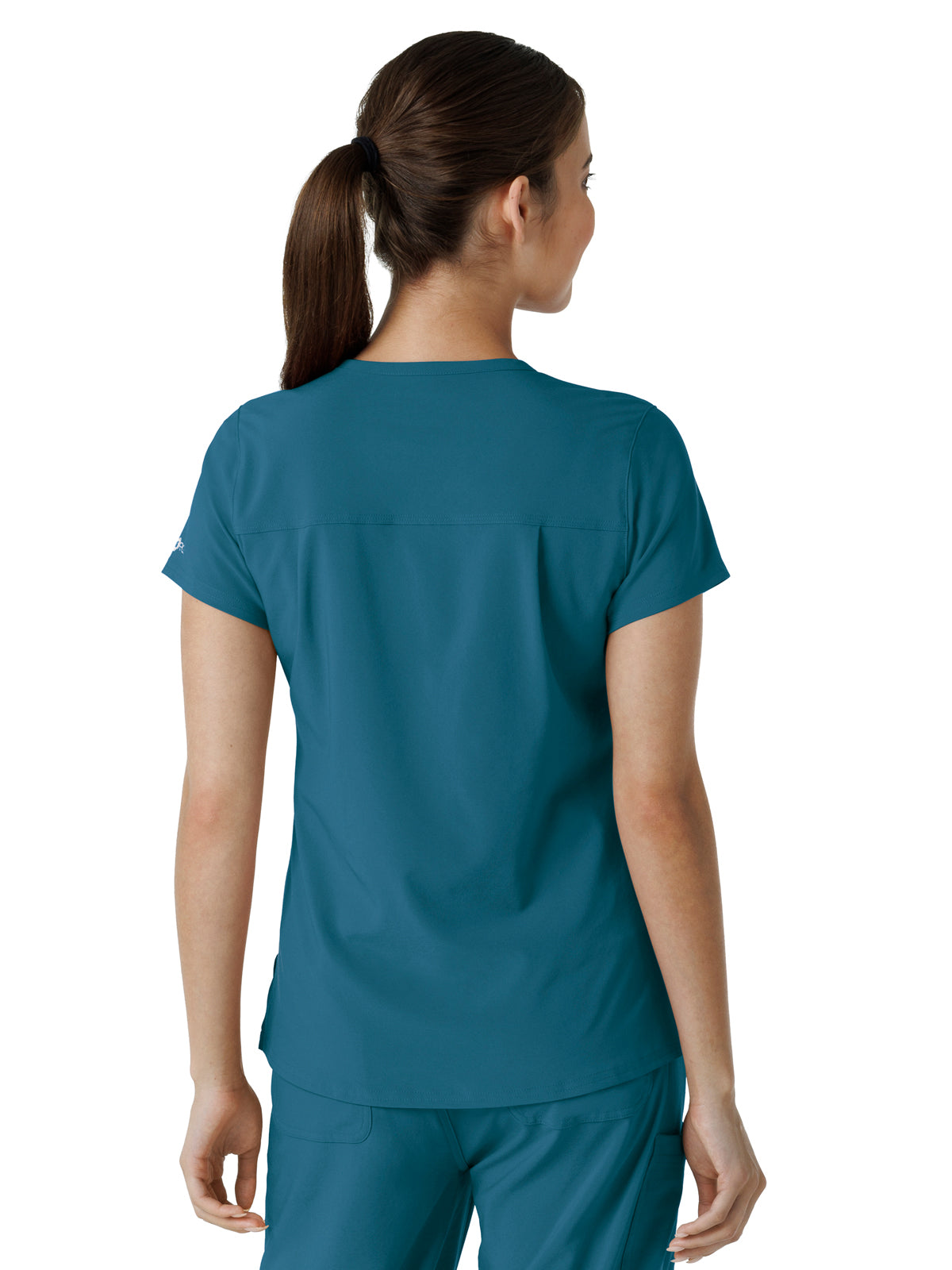 Women's One-Pocket Tuck-In Top - C13410 - Caribbean Blue