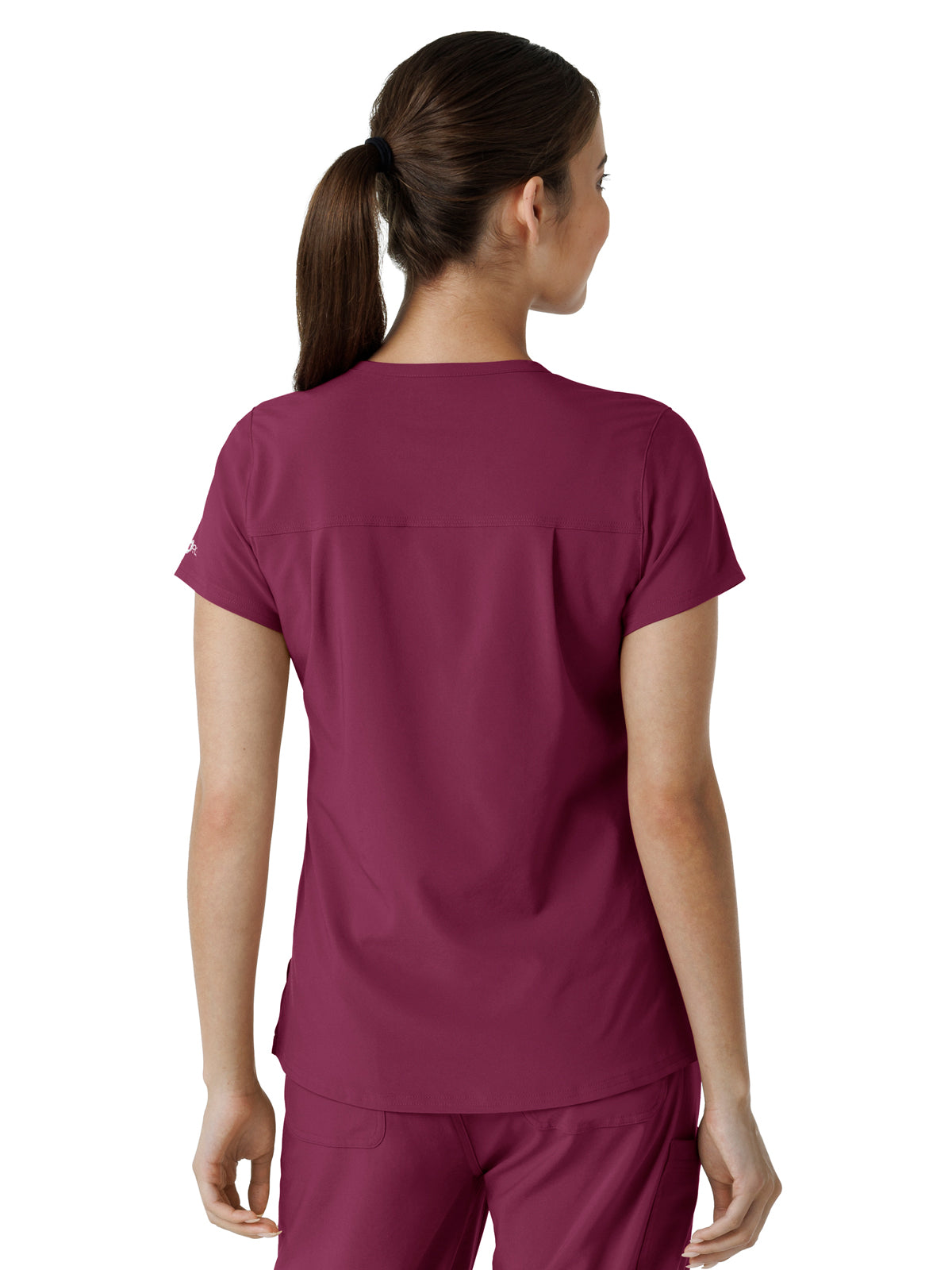 Women's One-Pocket Tuck-In Top - C13410 - Wine
