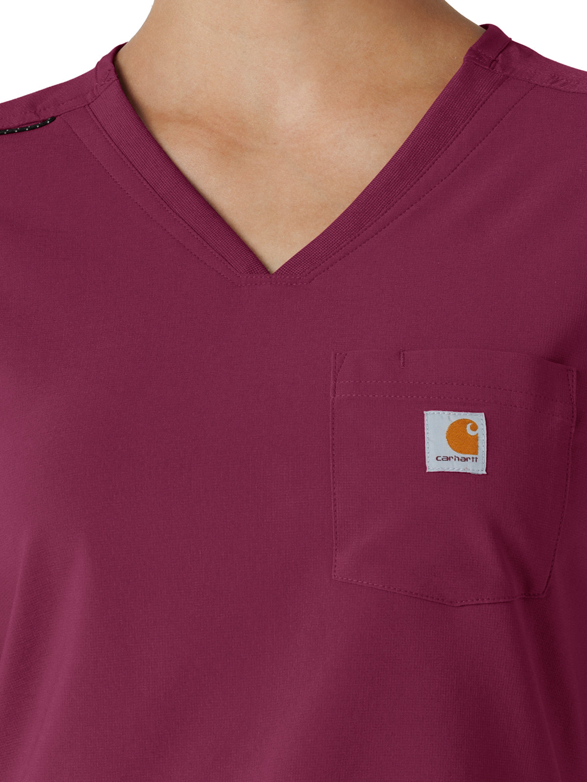 Women's One-Pocket Tuck-In Top - C13410 - Wine