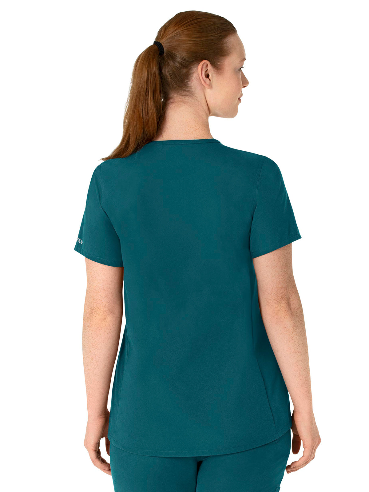 Women's Four-Pocket Henley Maternity Top - C14113 - Caribbean