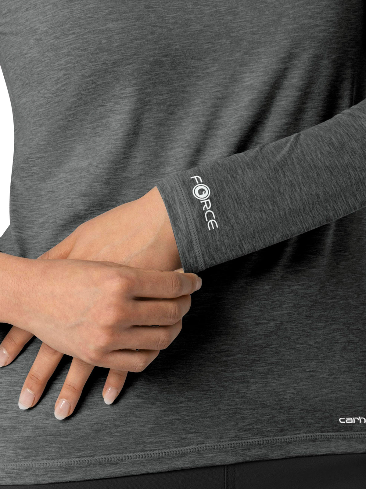 Women's Performance Long Sleeve Tee - C31009 - Pewter Heather