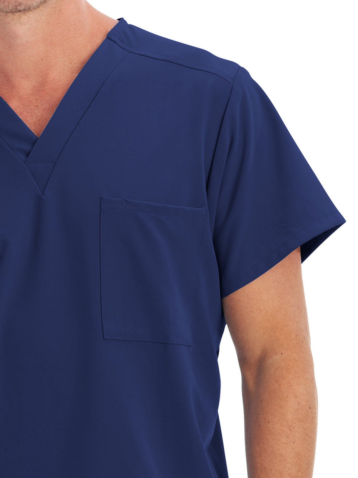 Unisex 1-Pocket V-Neck Top - 2200 - New Navy