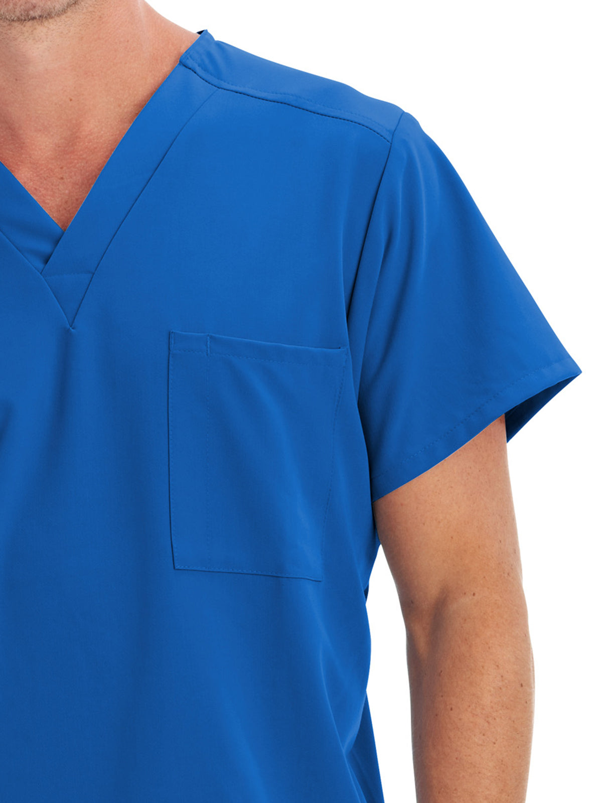 Unisex 1-Pocket V-Neck Top - 2200 - Royal Blue