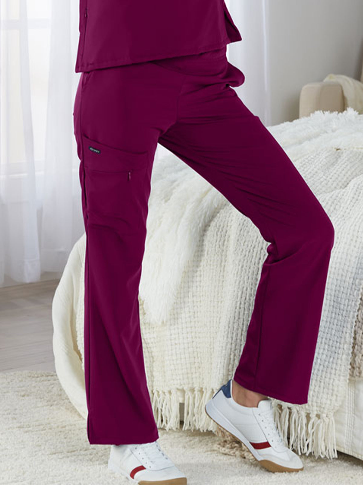 Women's 4-Pocket Highcross Neck Top - 2299 - Plumberry/Wine