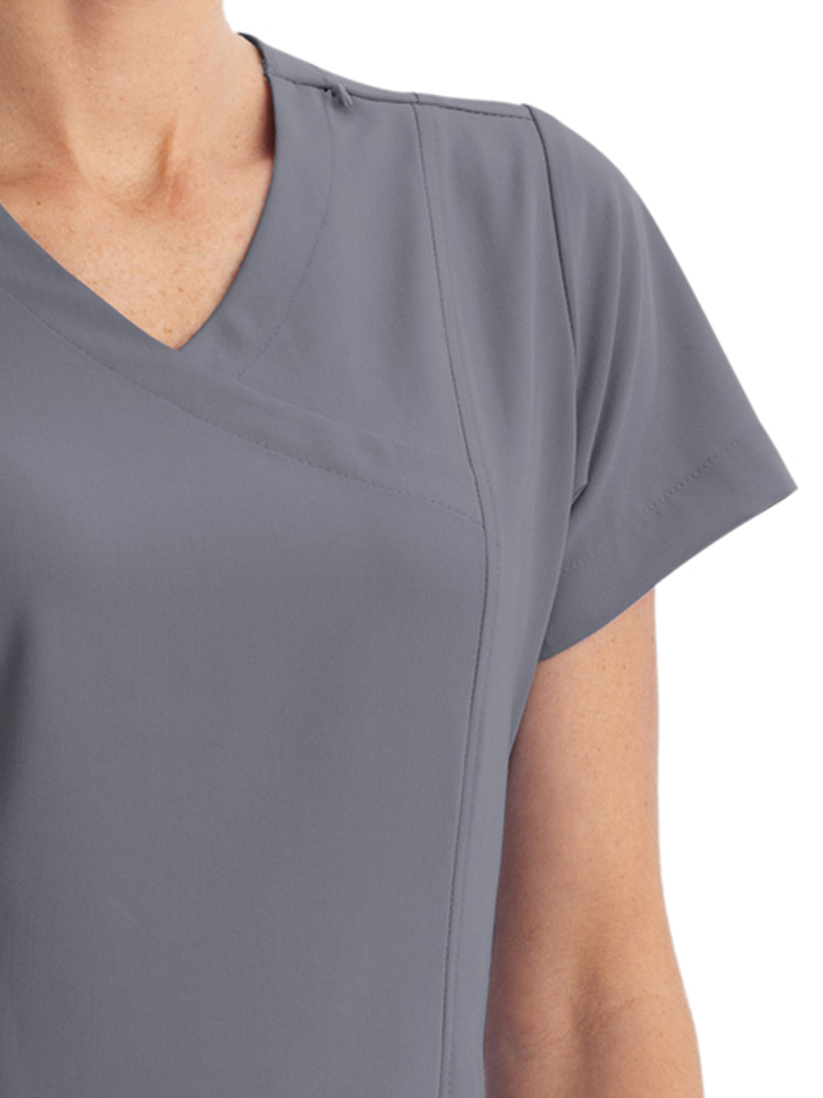 Women's 5-Pocket Mock Wrap Top - 2306 - Pewter