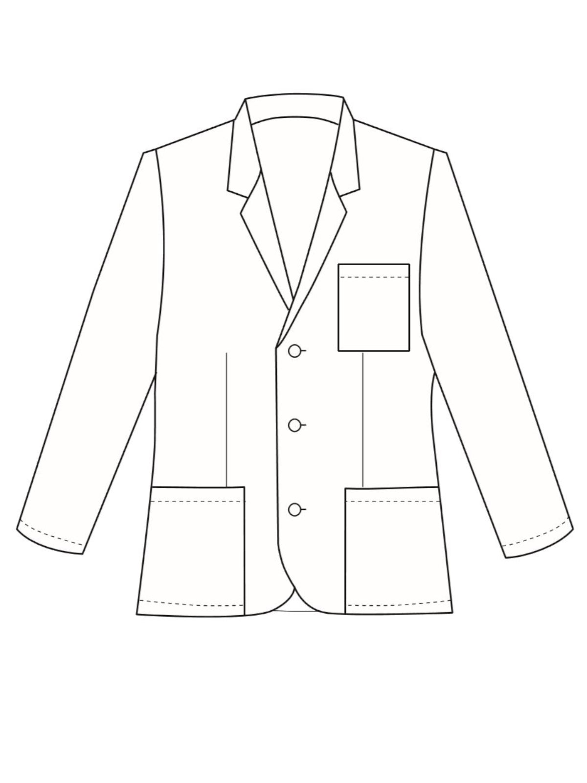 Men's Seven-Pocket iPad® 30" Consultation Lab Coat - 739 - White