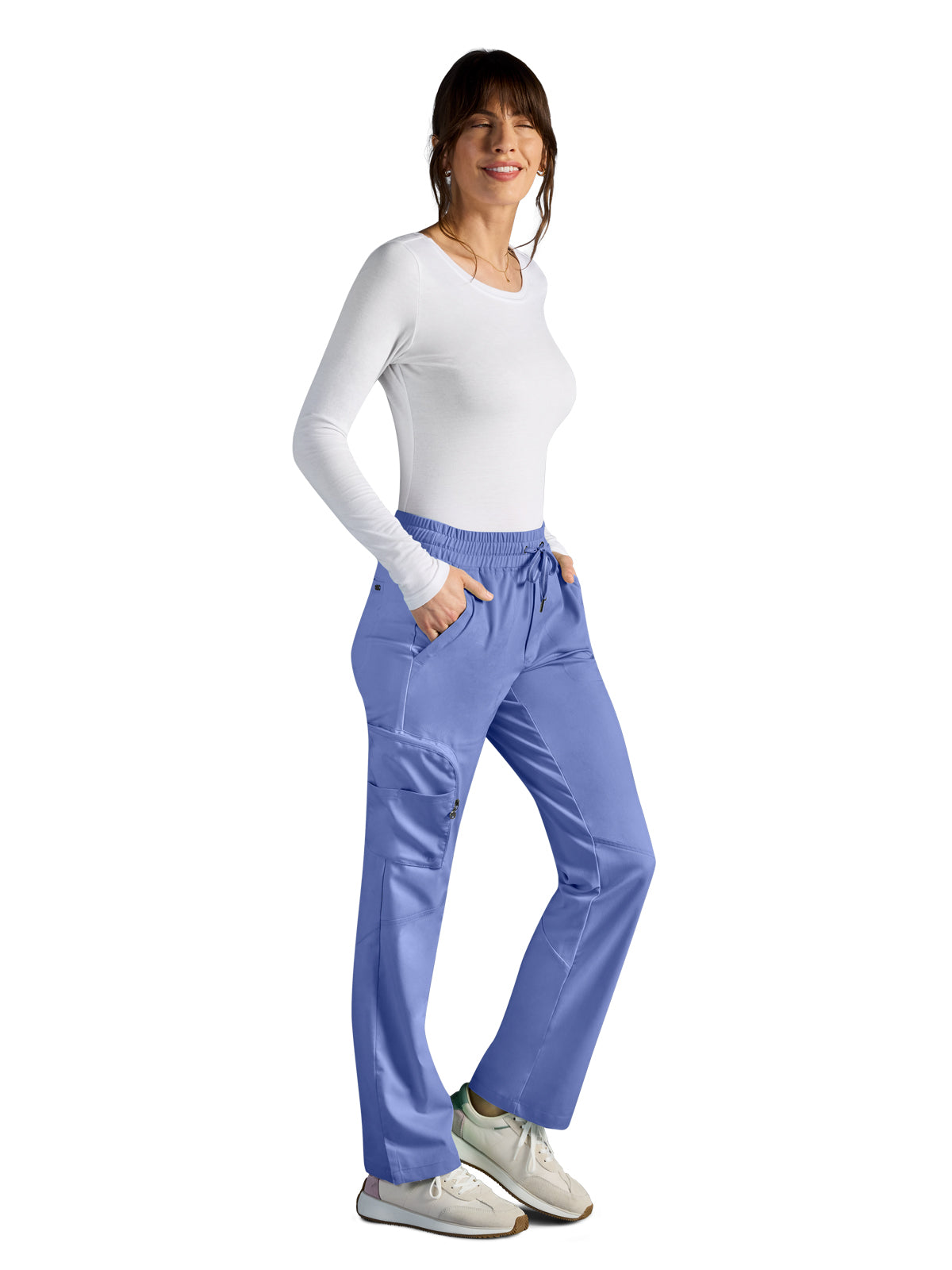 Women's Veronica Drawstring Straight Leg Pant - 004A - Dciel