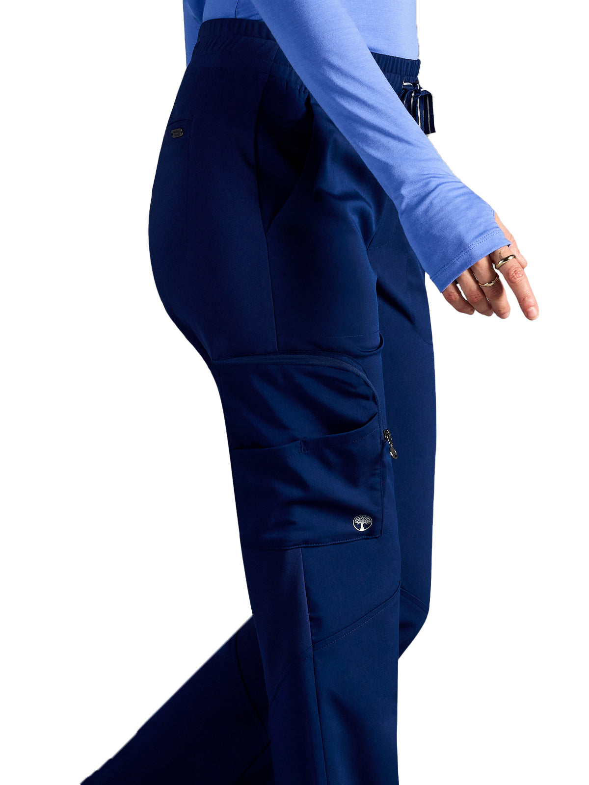 Women's Veronica Drawstring Straight Leg Pant - 004A - DNavy