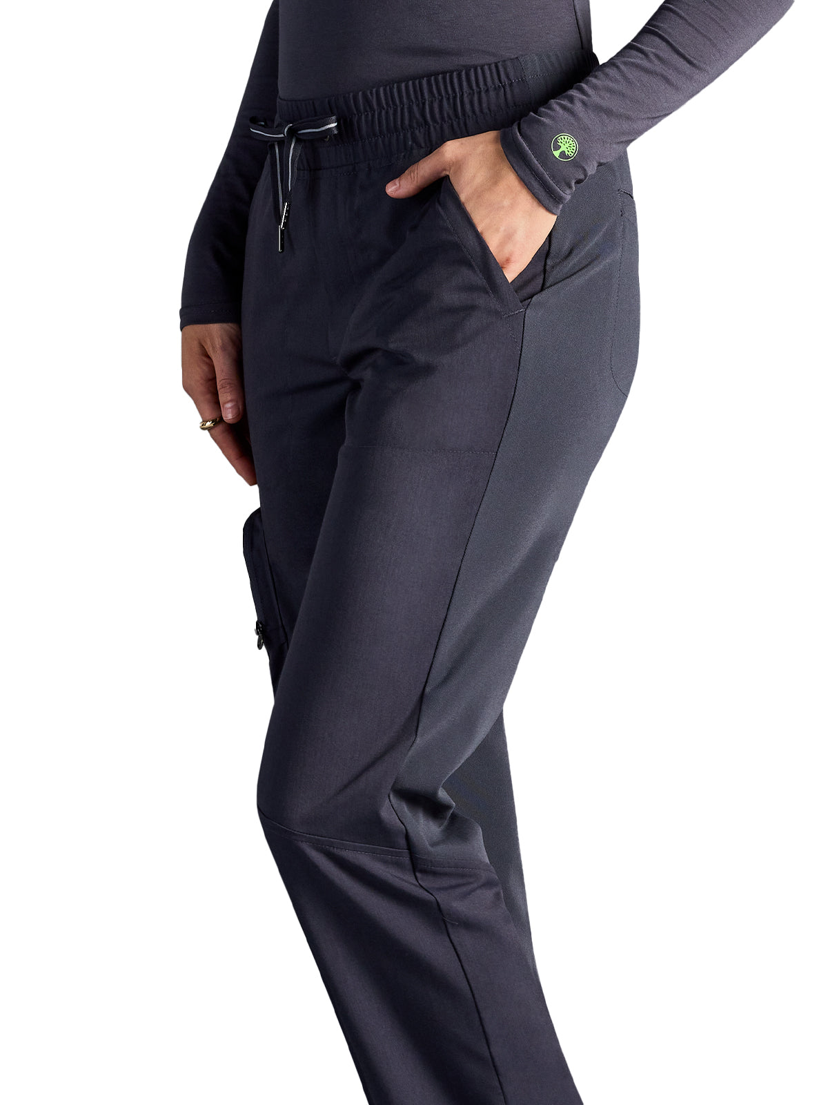 Women's Veronica Drawstring Straight Leg Pant - 004A - DPewter
