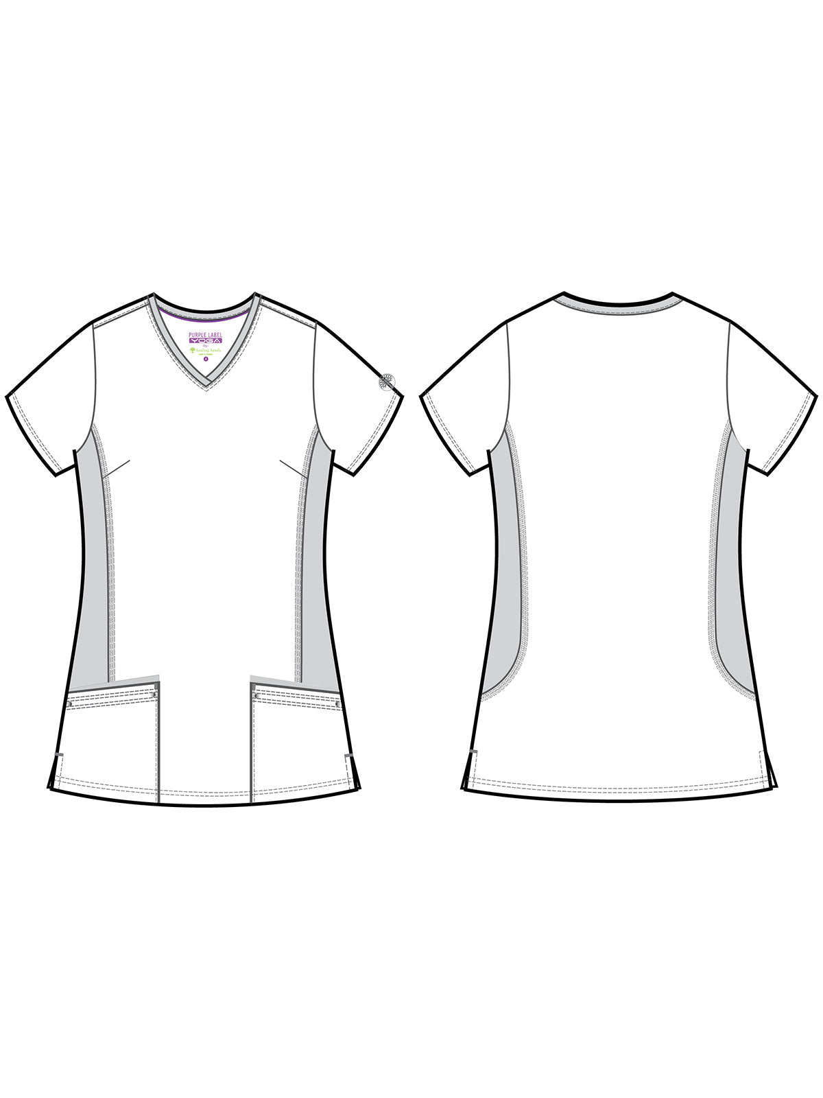 Women's 2-Pocket Juliet Stylish V-Neck Top - 2245 - Red