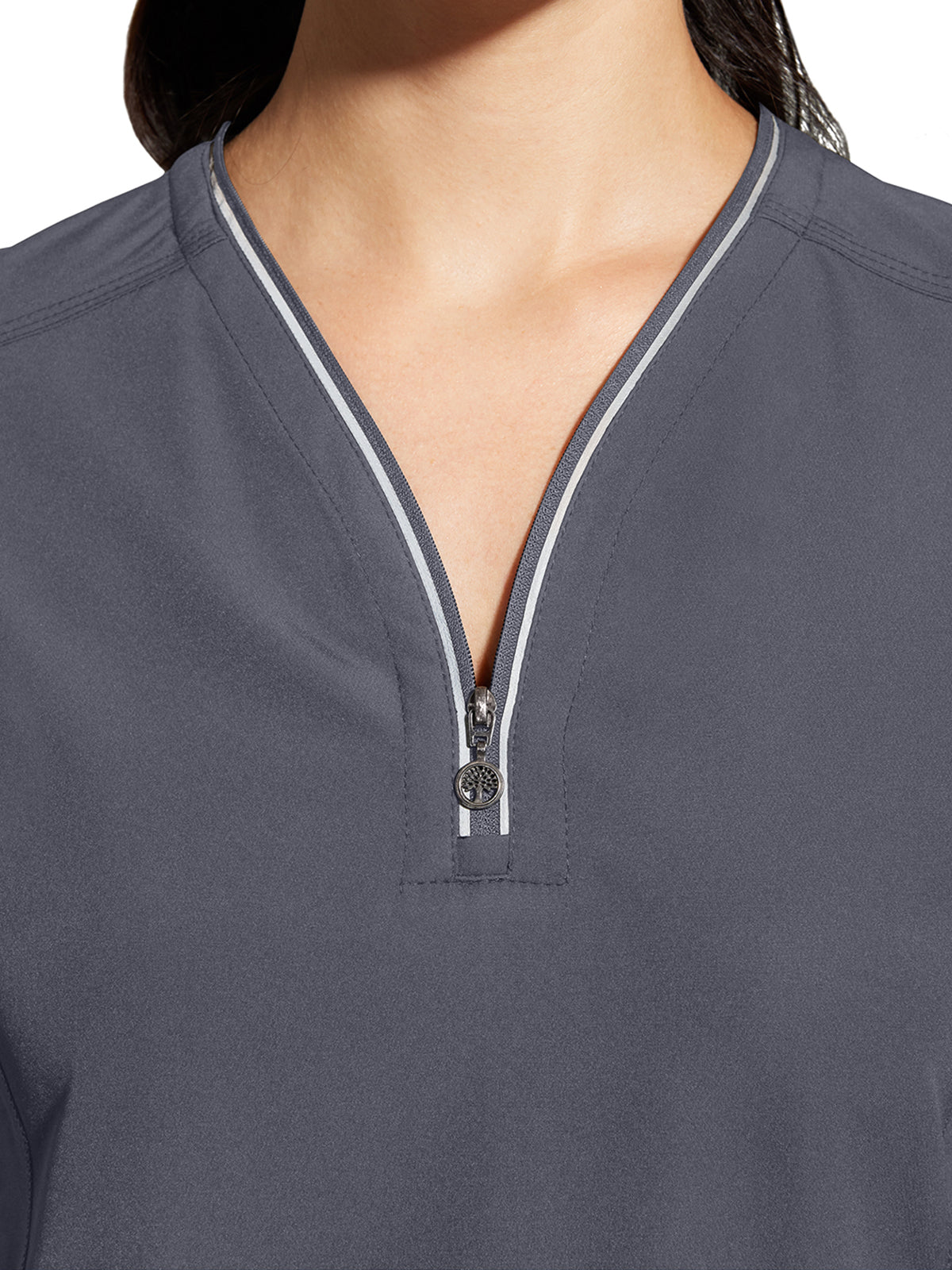 Women's 3-Pocket Sonia V-Neck Top - 2274 - Pewter