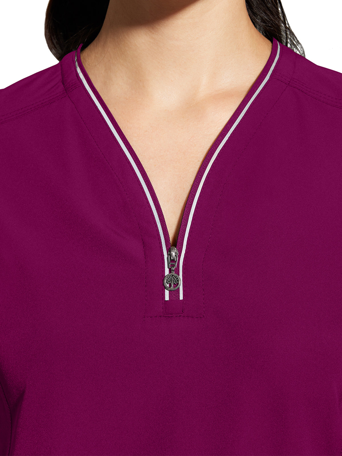 Women's 3-Pocket Sonia V-Neck Top - 2274 - Wine