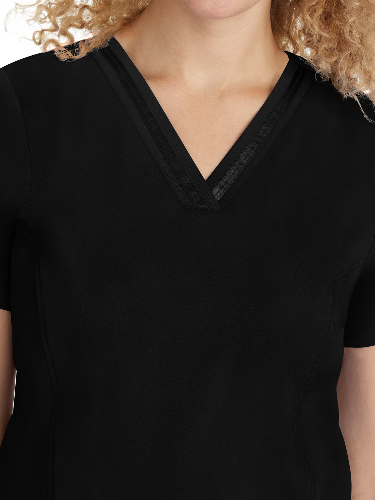 Women's 3-Pocket Jasmin Ribbon Trim Top - 2278 - Black