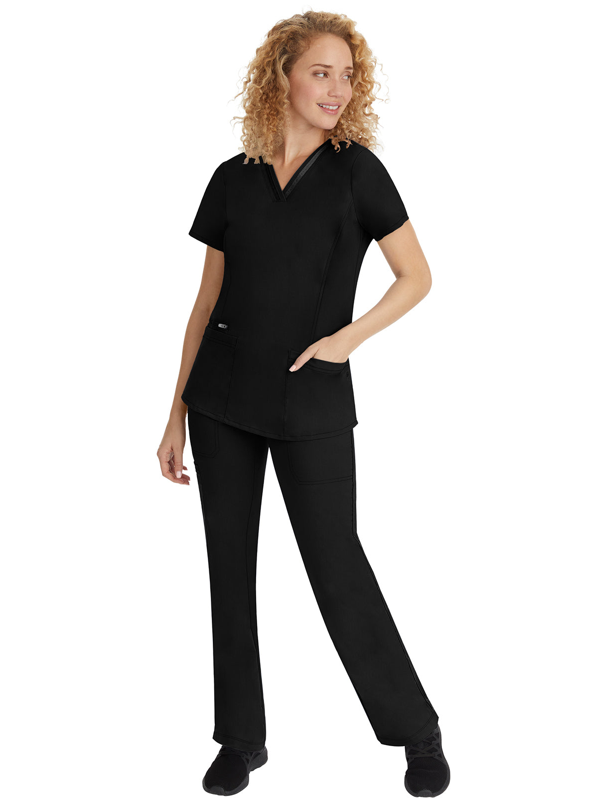 Women's 3-Pocket Jasmin Ribbon Trim Top - 2278 - Black