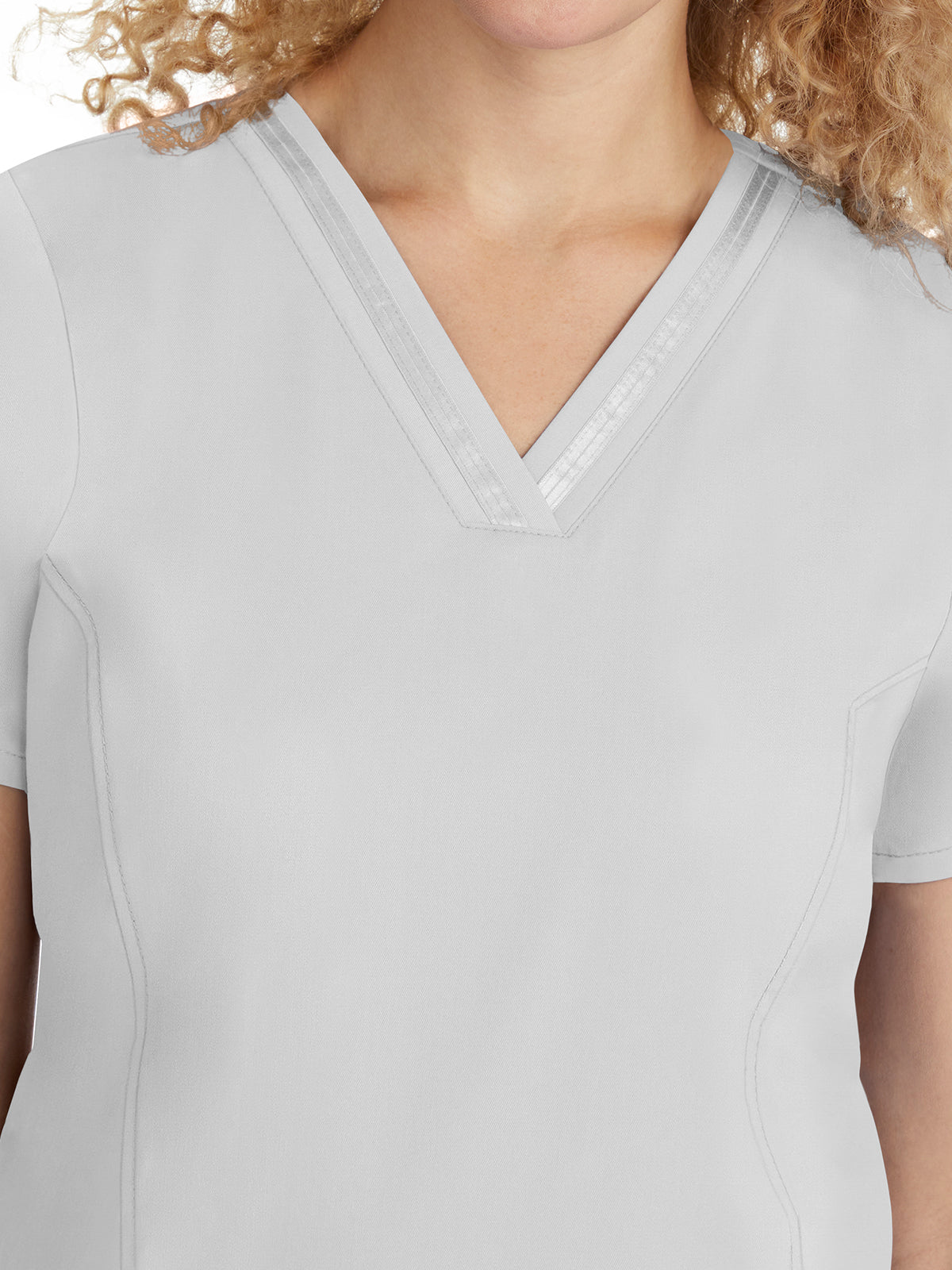 Women's 3-Pocket Jasmin Ribbon Trim Top - 2278 - White