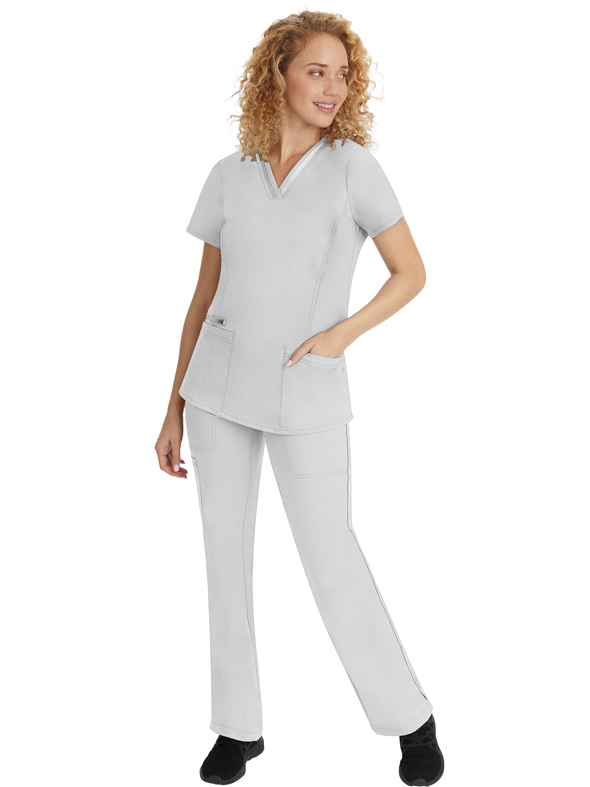 Women's 3-Pocket Jasmin Ribbon Trim Top - 2278 - White