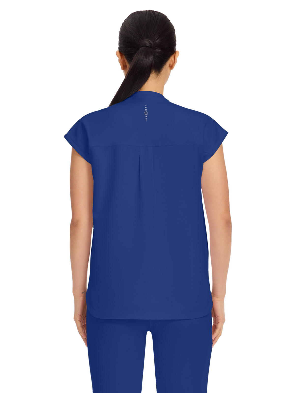 Women's 2-Pocket Sandy Mandarin Collar Top - 2286 - Galaxy Blue