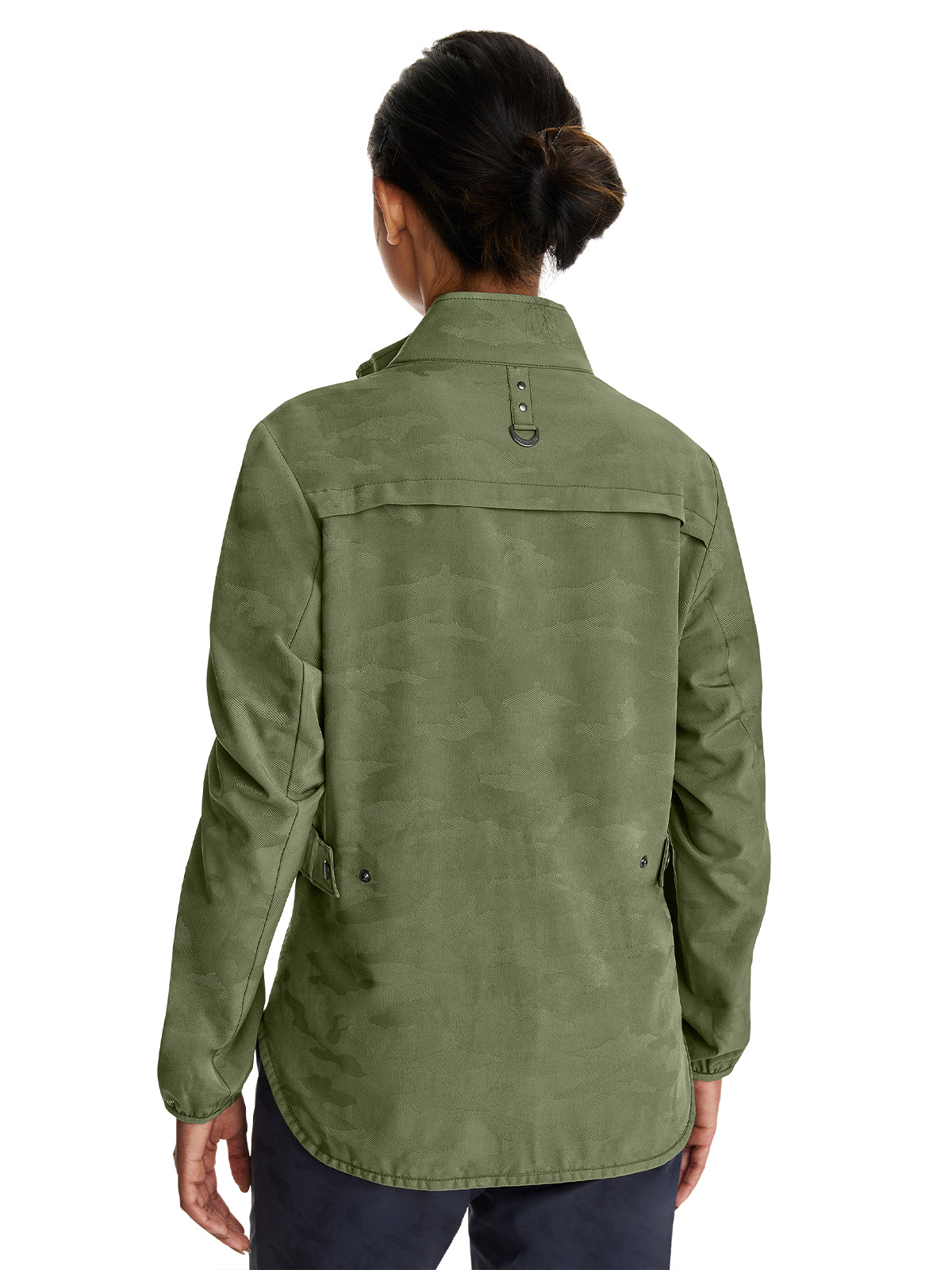 Women's 3-Pocket Destini Camo Zipper Front Jacket - 5030 - Olive