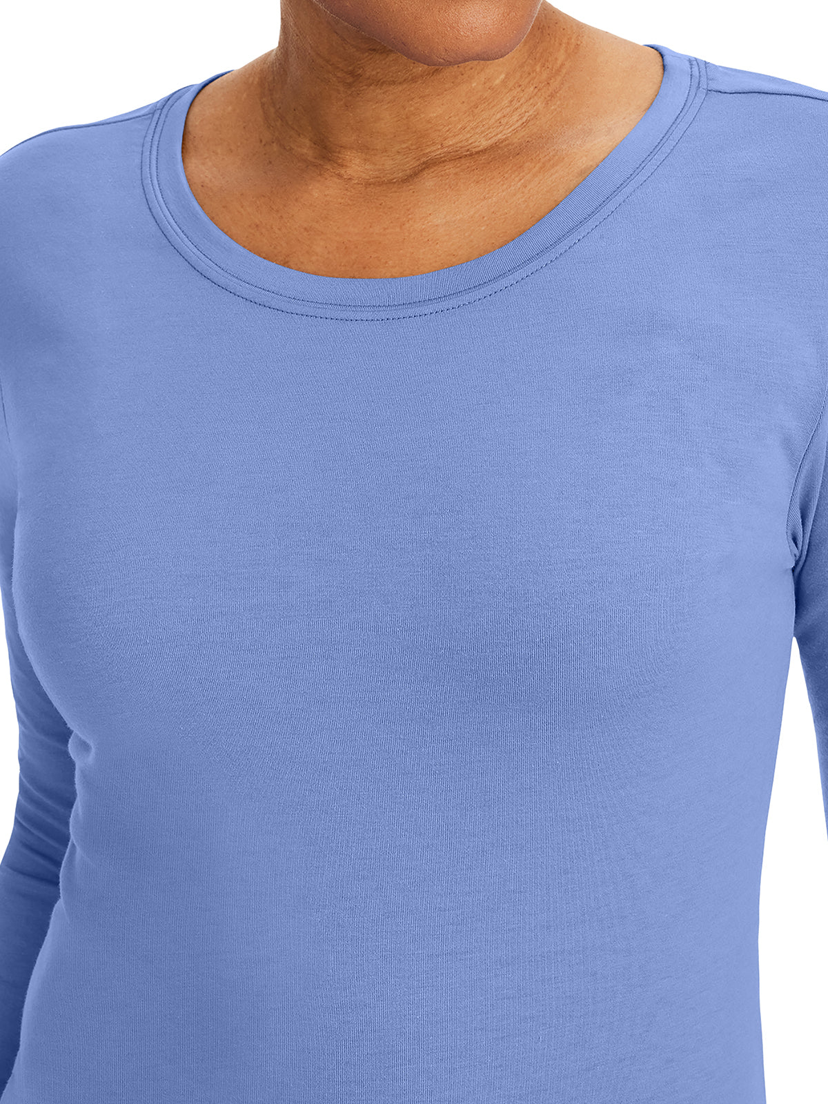 Women's Pocketless Melissa Long Sleeve Underscrub Tee - 5047 - Ceil