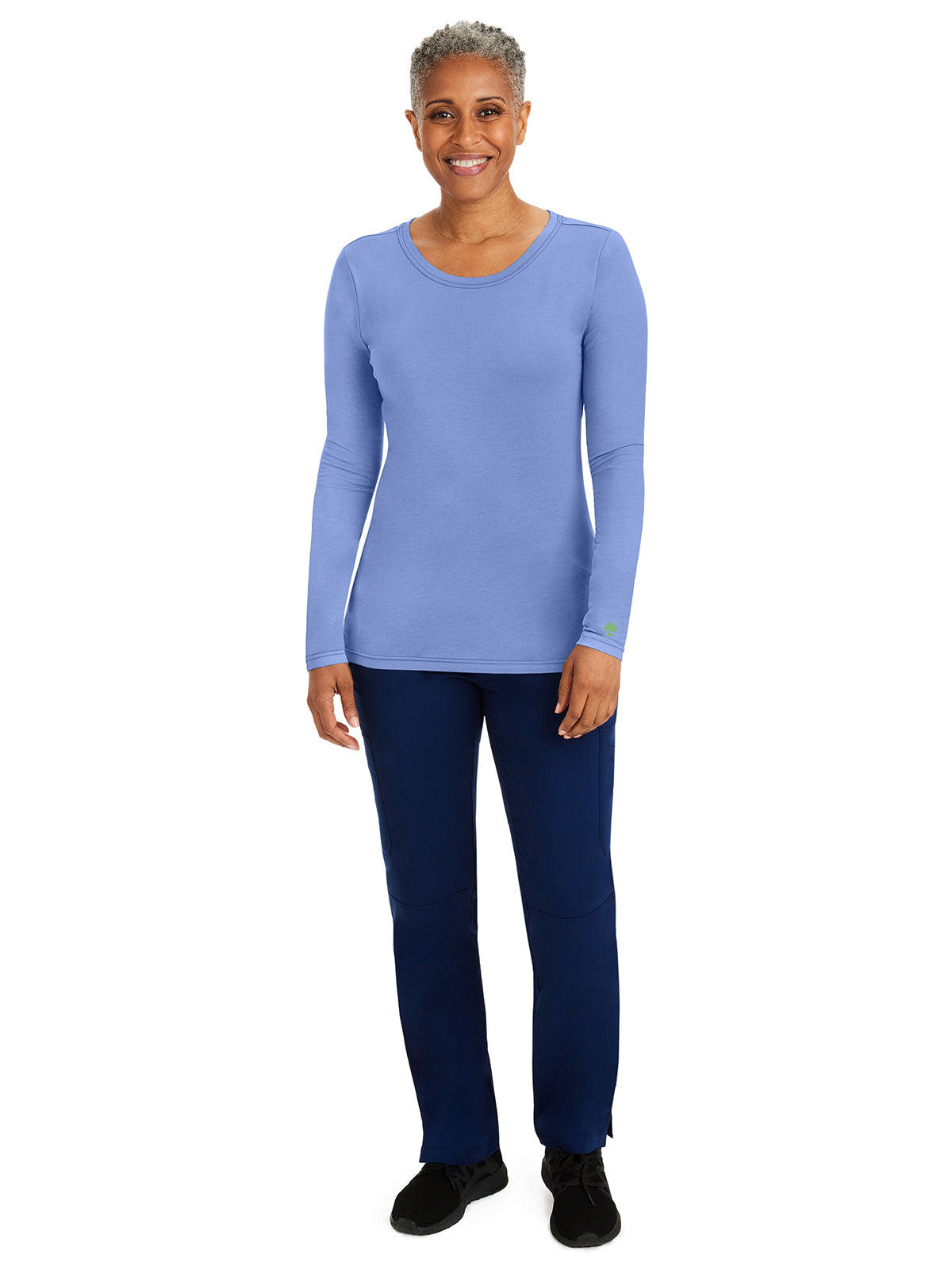 Women's Pocketless Melissa Long Sleeve Underscrub Tee - 5047 - Ceil